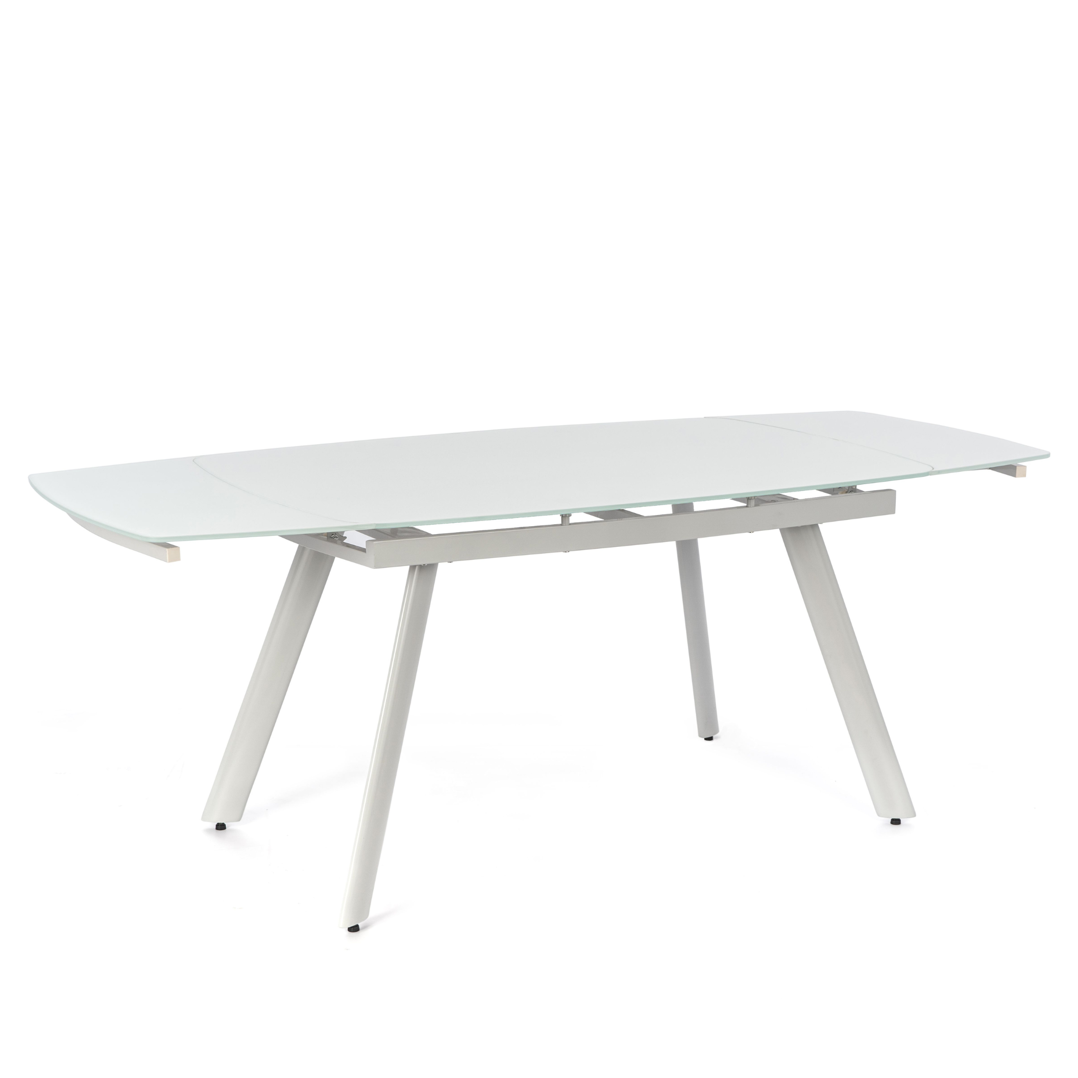 Mesa extensible de cristal templado "Philo" extra blanco cm 140/210x90 76h