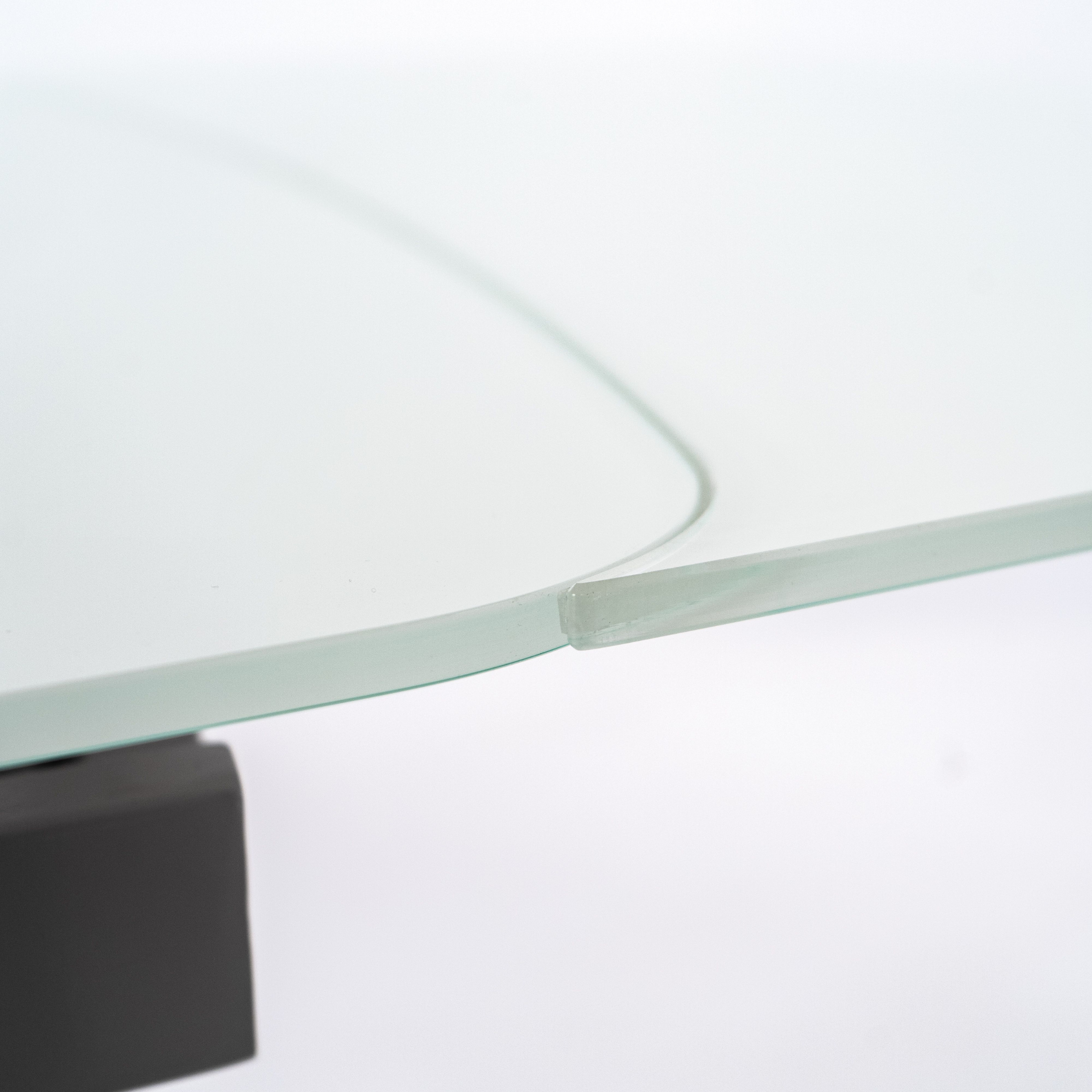 Mesa extensible de cristal templado "Philo" extra blanco cm 140/210x90 76h