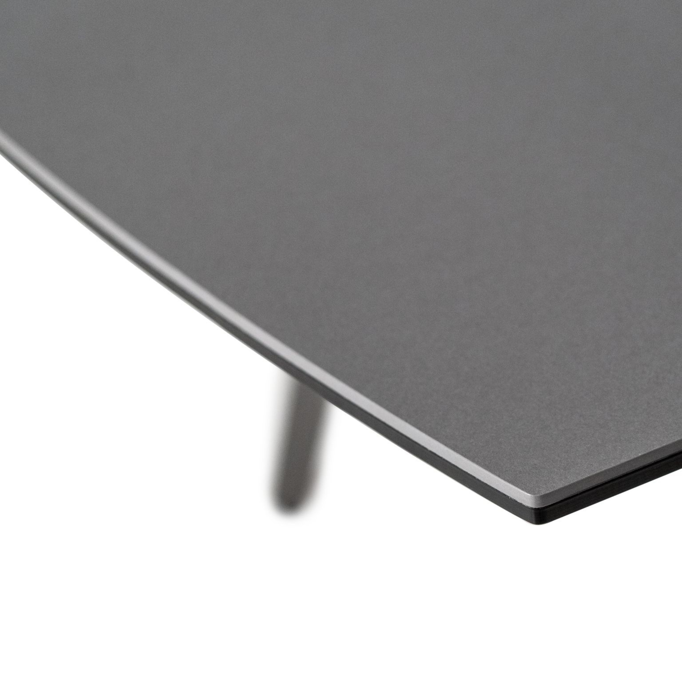 Modern extendable ceramic living room table "Melany" with metal legs