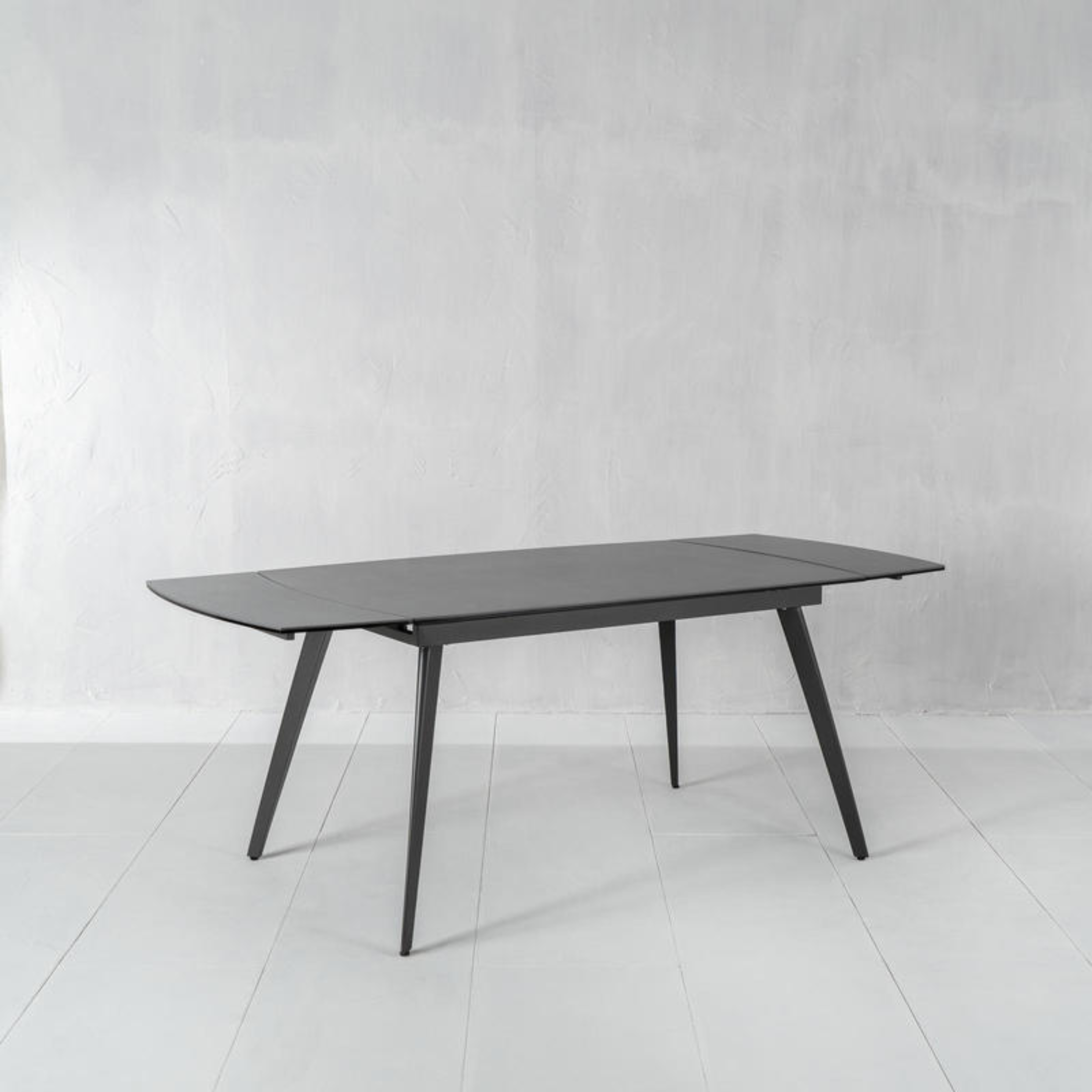 Modern extendable ceramic living room table "Melany" with metal legs