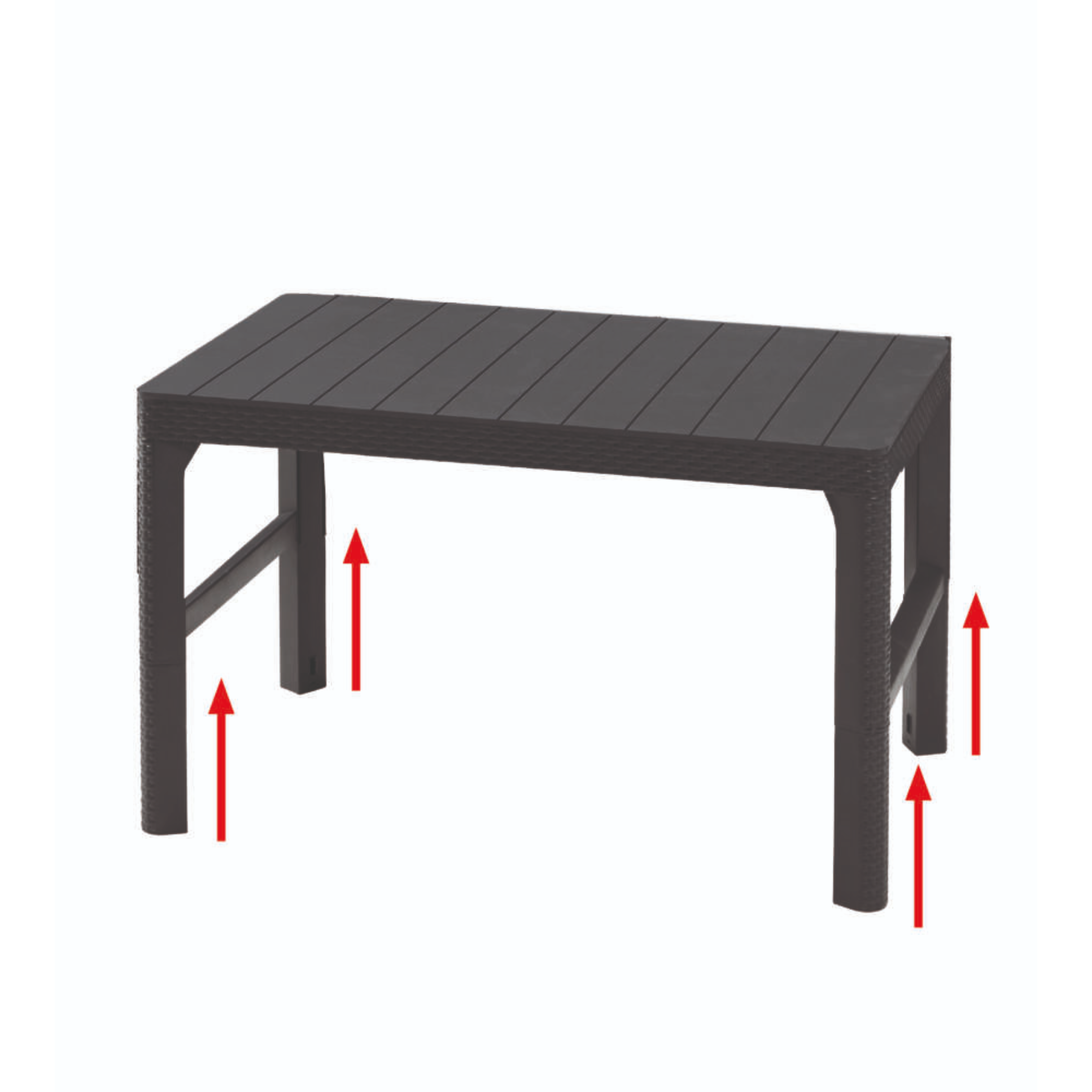 "Carolina" resin garden lounge set with extendable table