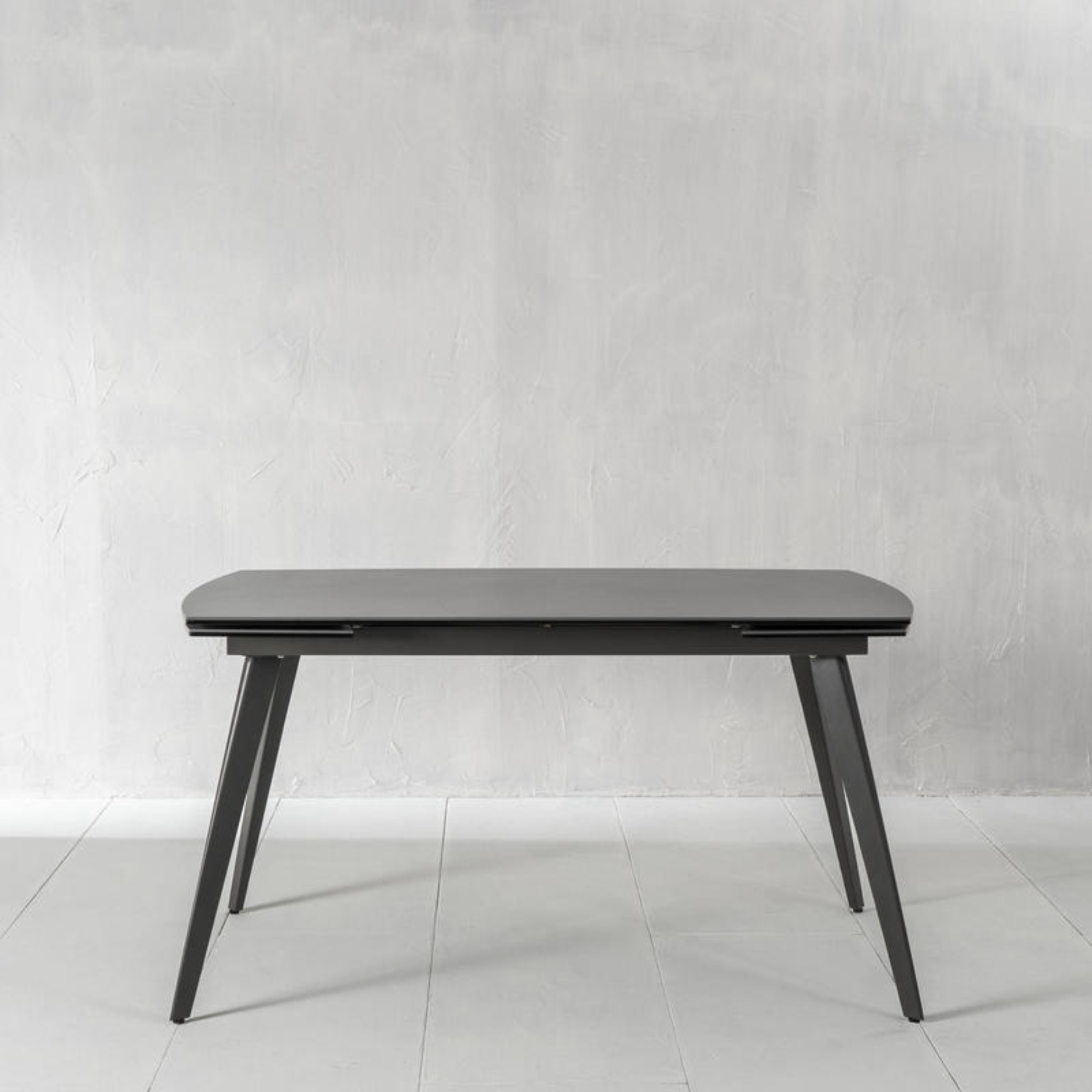 Modern extendable ceramic living room table "Melany" with metal legs