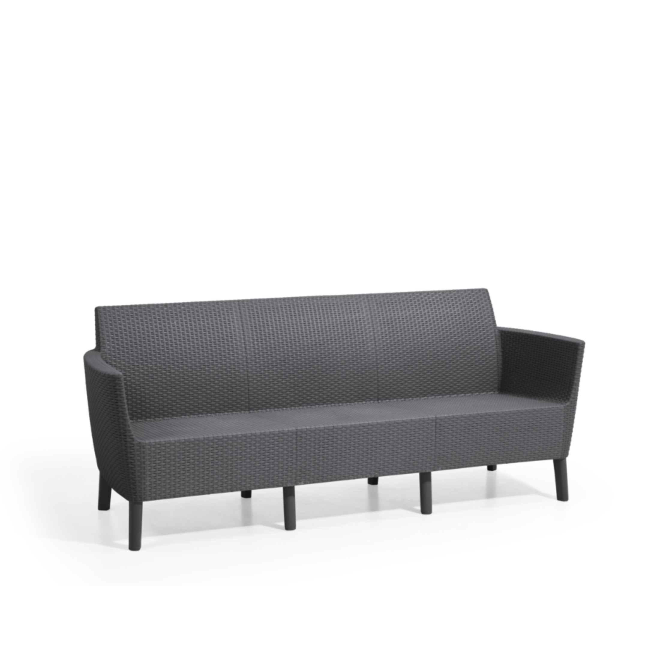 "Salemo Lounge" 3-seater garden sofa with cushions, 187 x 66.5 cm, 76 cm high