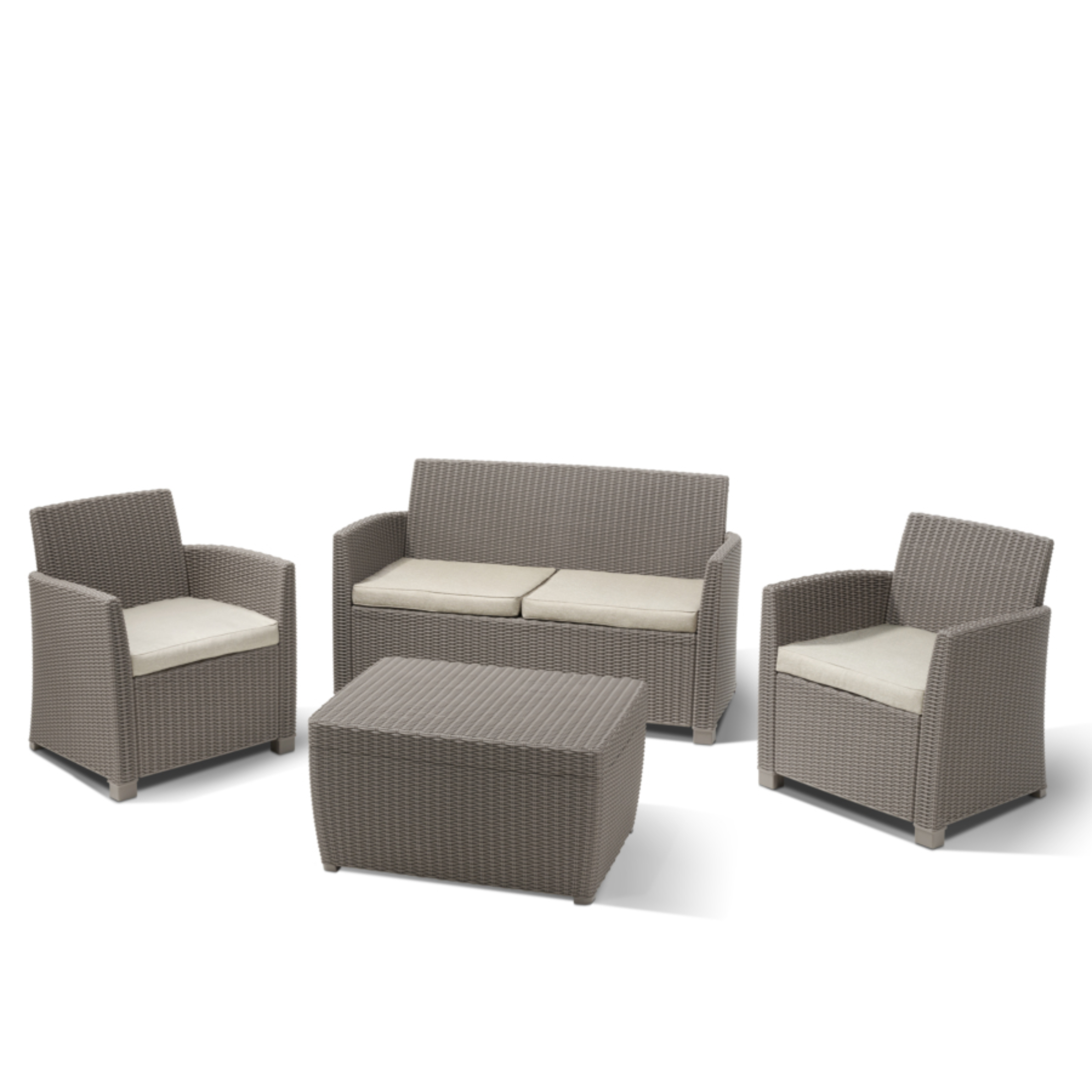 "Mia Lounge" garden lounge set: sofa, 2 armchairs, and coffee table