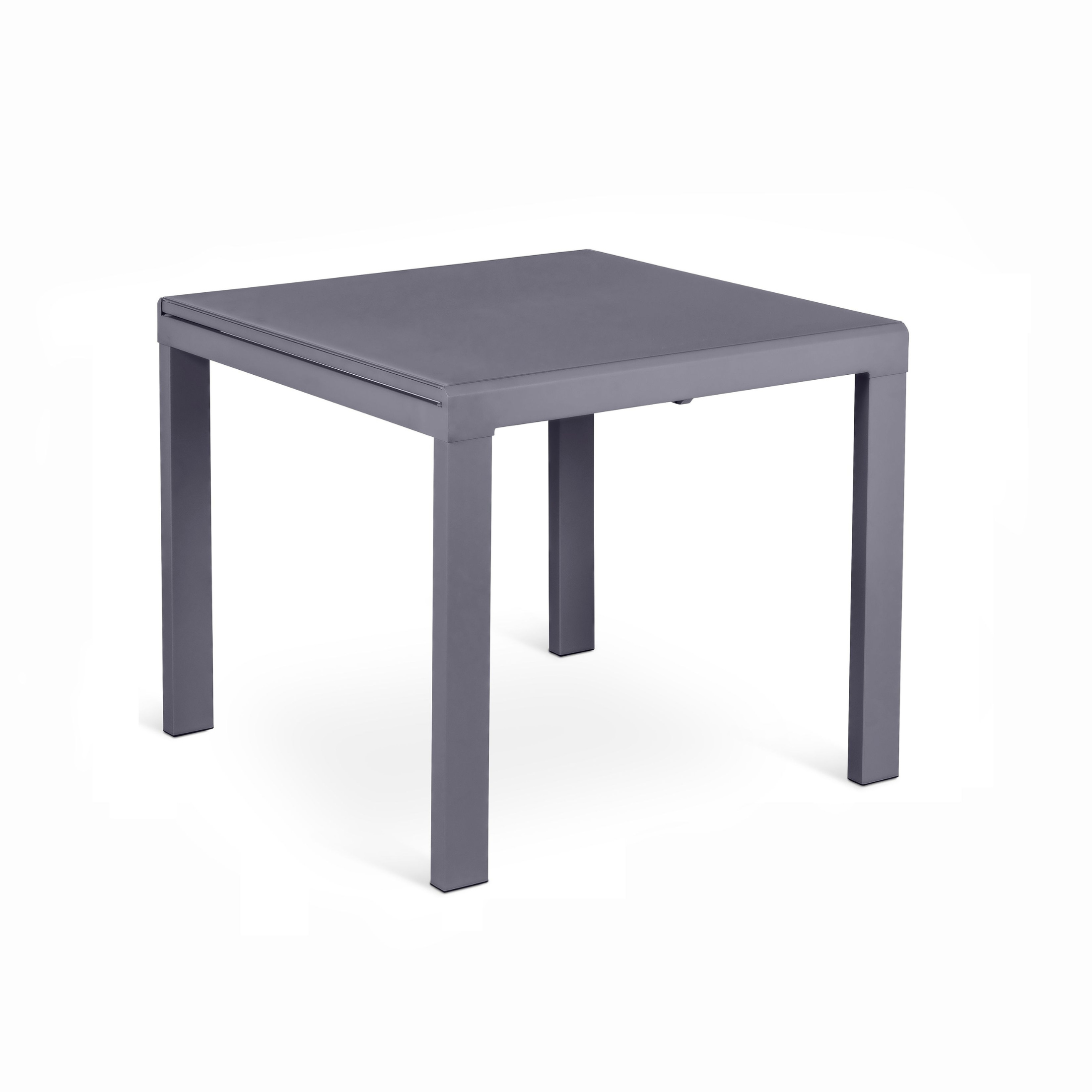 Extendable table "Benny" tempered glass top metal frame 6 seats 164x90 cm 76h