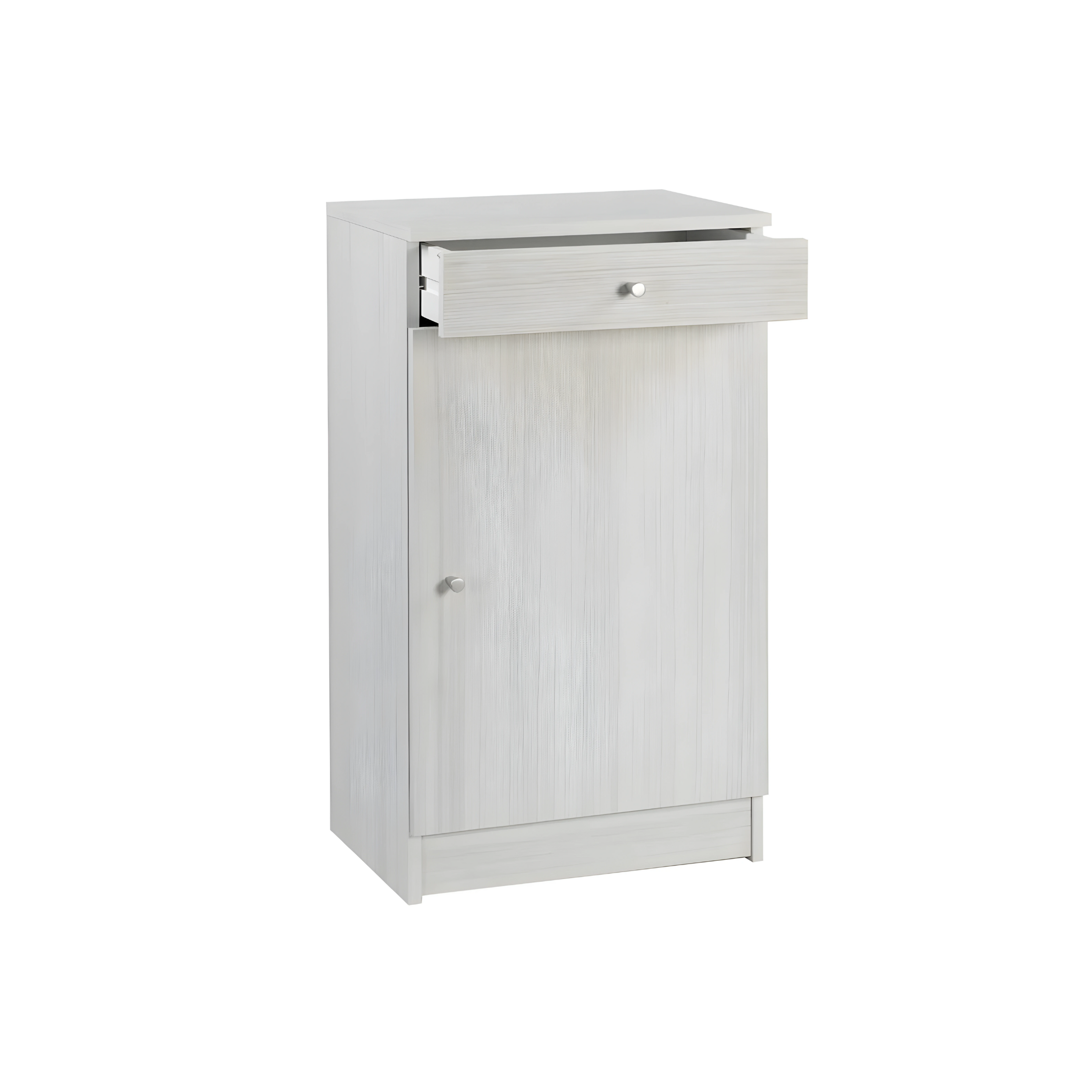 "Eli" modern wooden entrance hall cabinet with 1 door and 1 drawer, 46x34 cm, 80 cm high