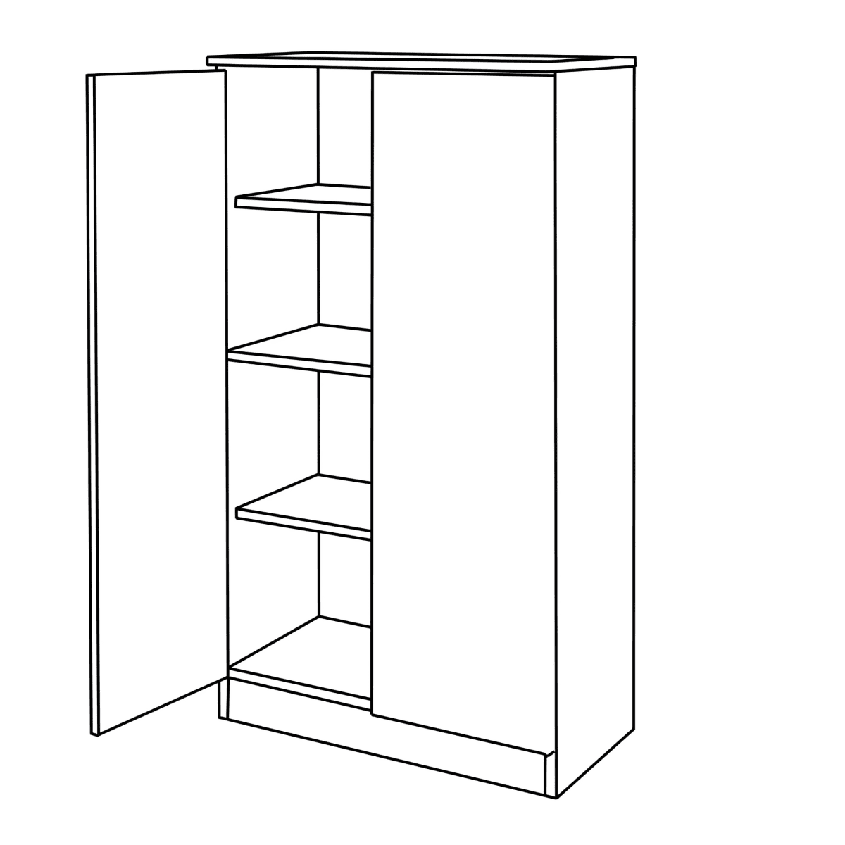 Mobile scarpiera moderna "Nestio" con 2 ante e 4 ripiani in legno cm 71x38x 130h - MondoViro