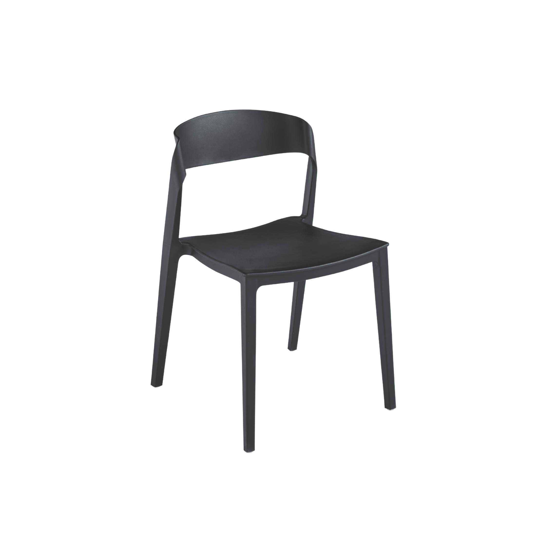 Set of modern stackable dining chairs "Quorathis" in polypropylene cm 49x52 77h