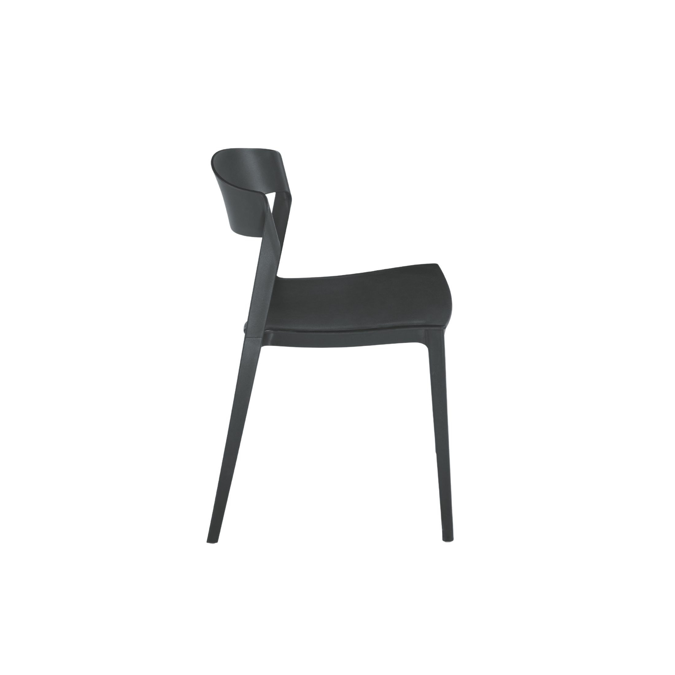 Set of modern stackable dining chairs "Quorathis" in polypropylene cm 49x52 77h