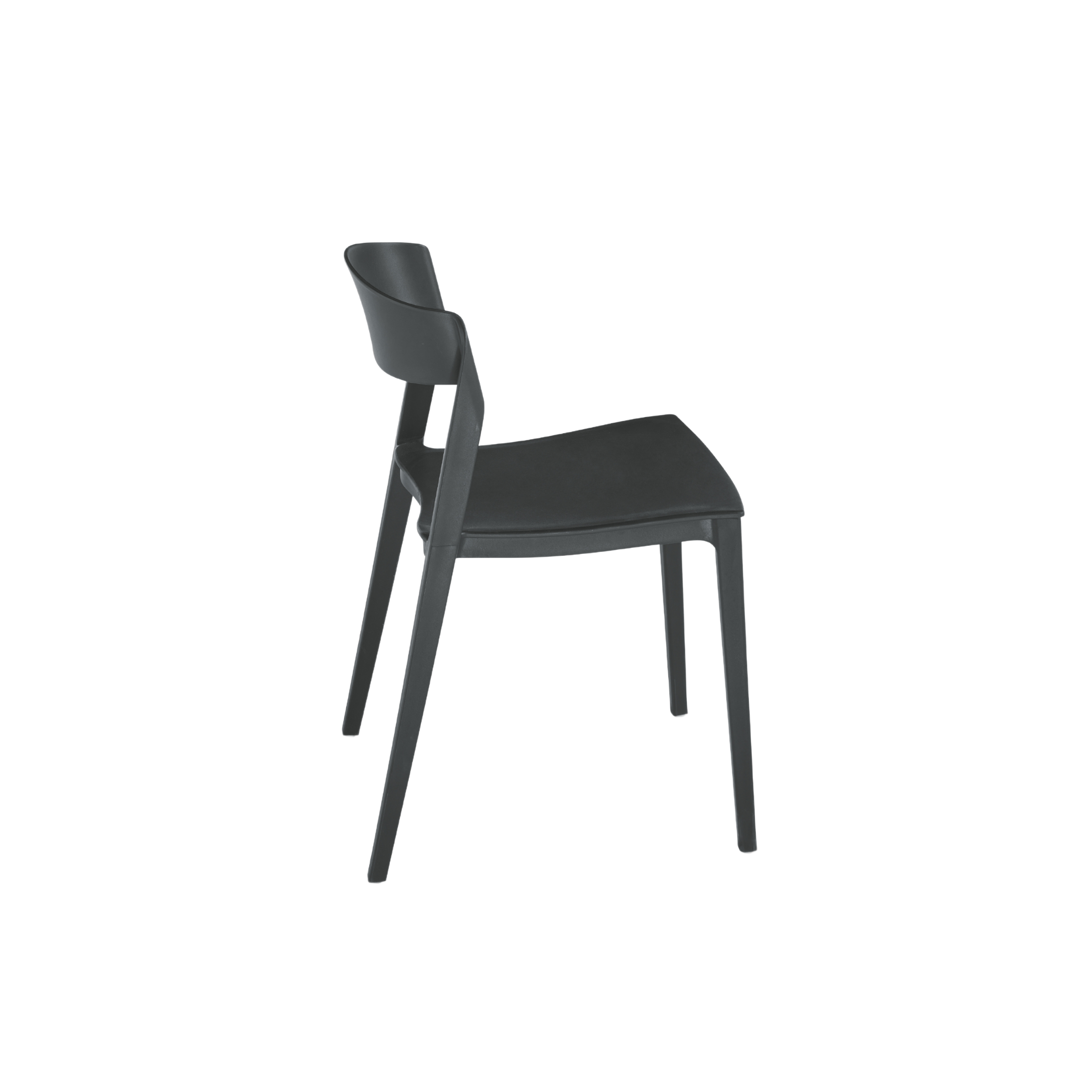 Set of modern stackable dining chairs "Quorathis" in polypropylene cm 49x52 77h