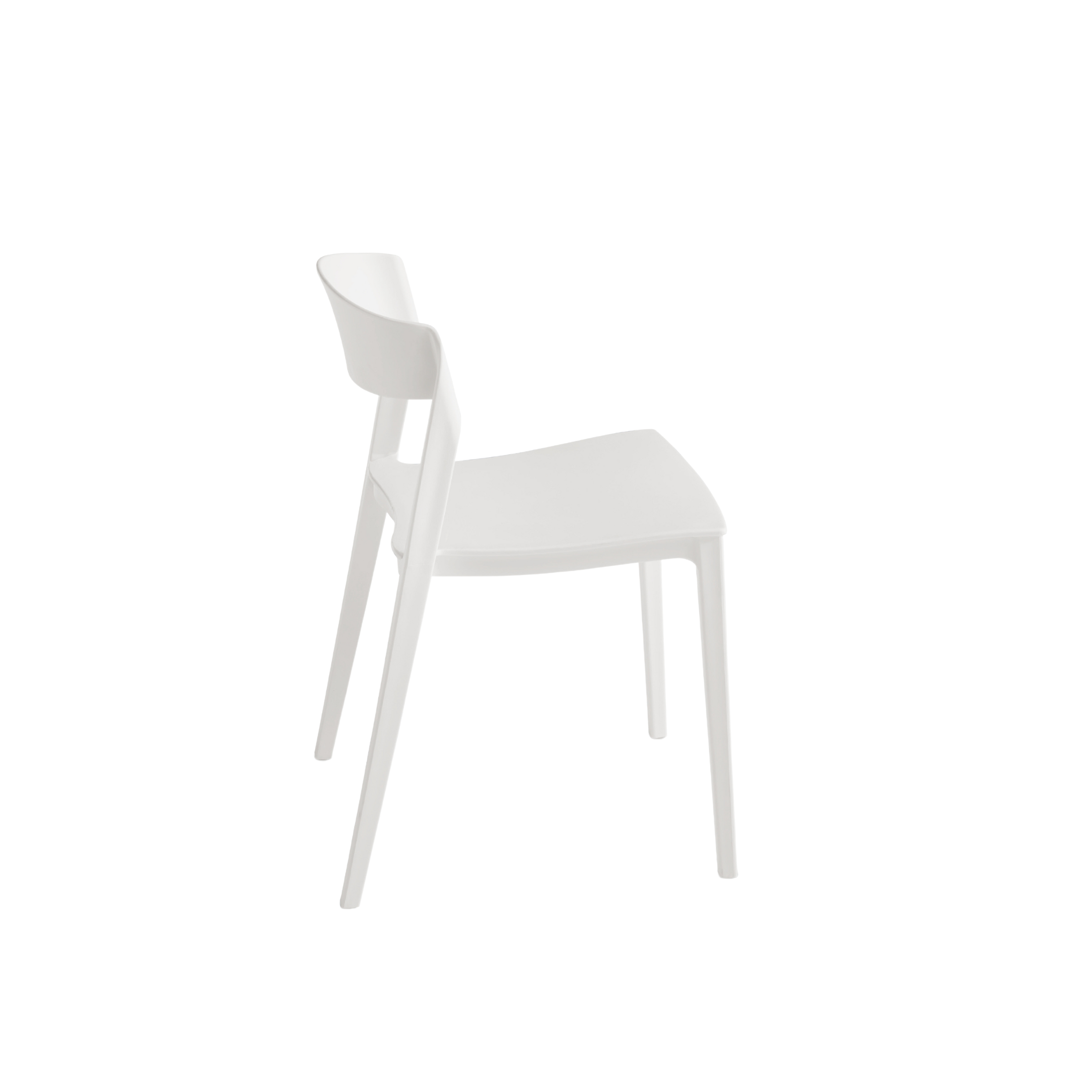 Set of modern stackable dining chairs "Quorathis" in polypropylene cm 49x52 77h