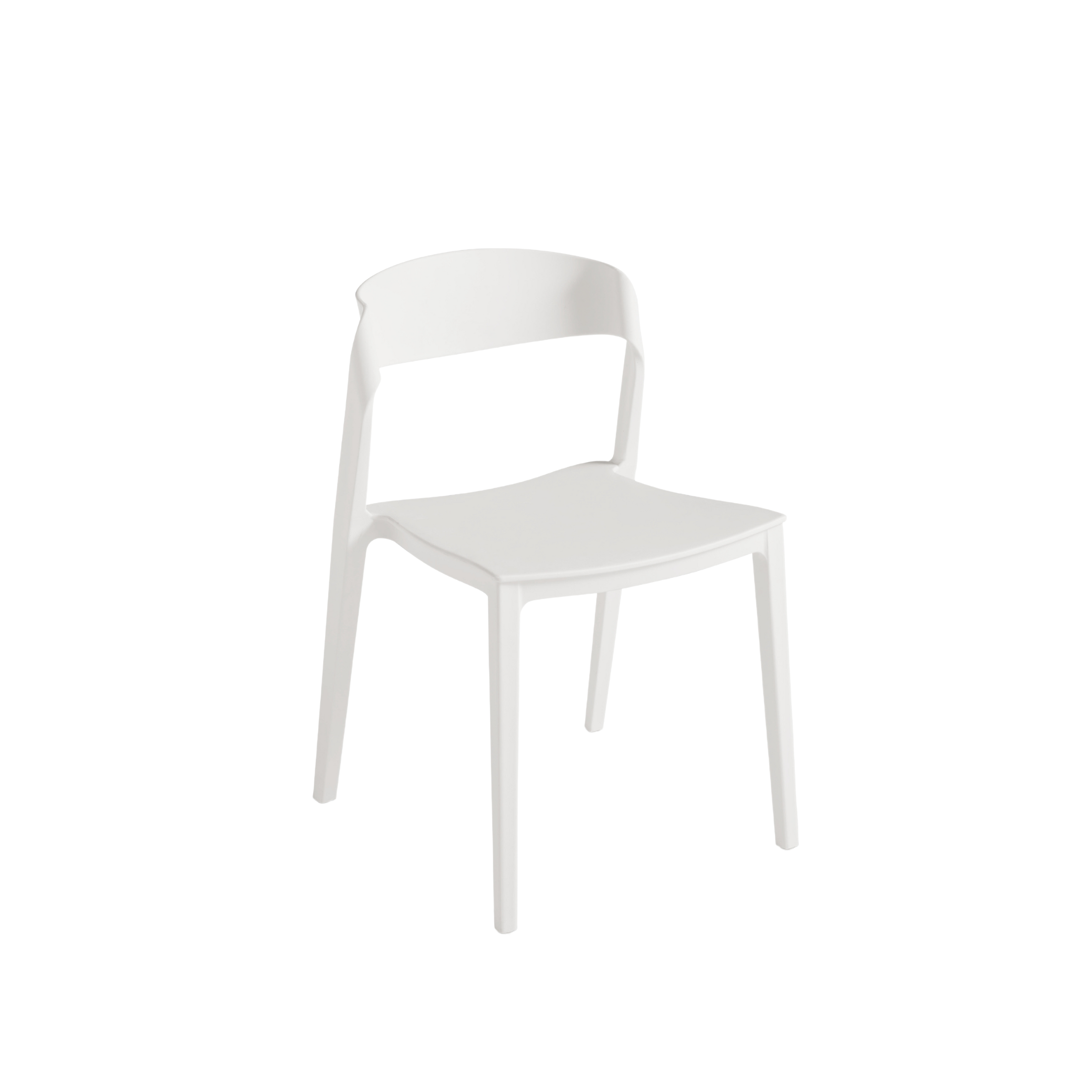 Set of modern stackable dining chairs "Quorathis" in polypropylene cm 49x52 77h
