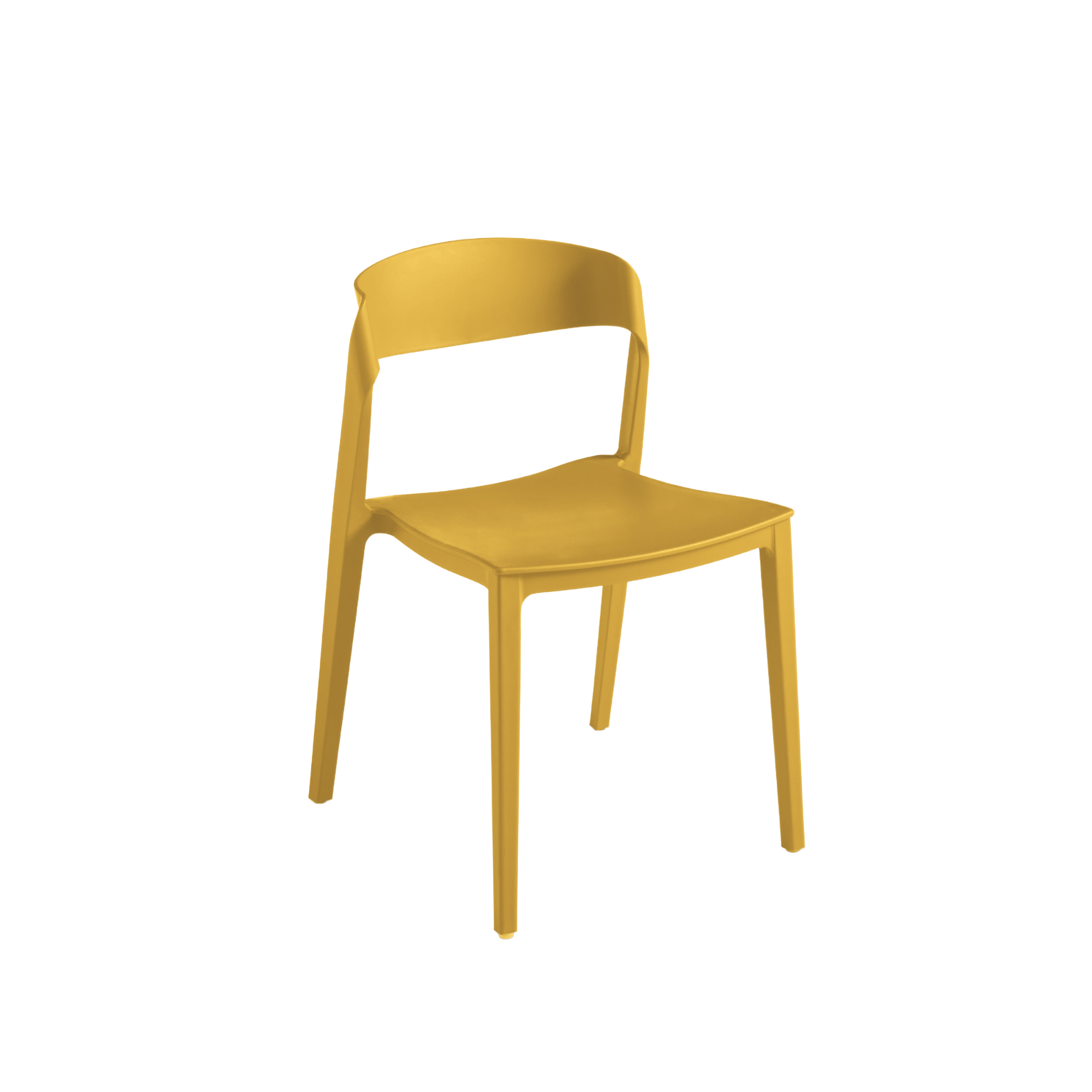 Set of modern stackable dining chairs "Quorathis" in polypropylene cm 49x52 77h