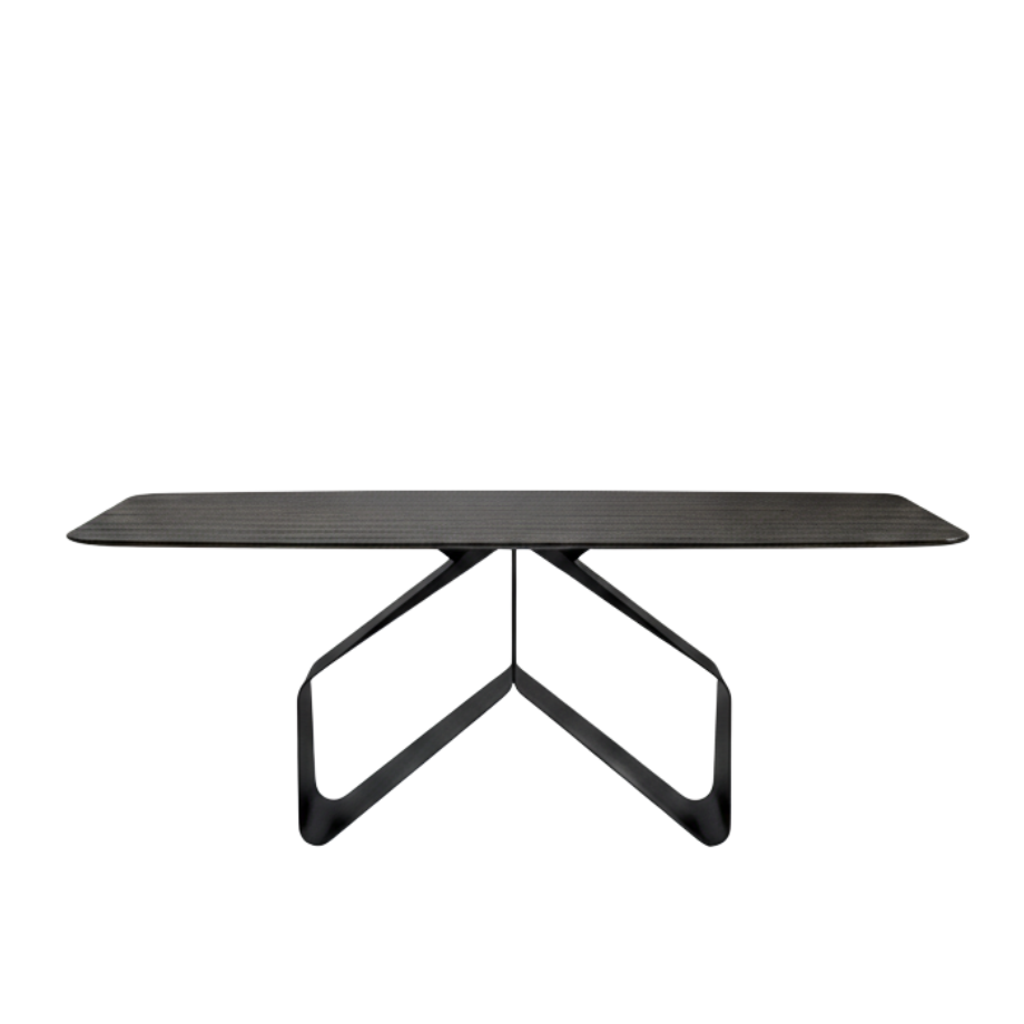 Fixed modern "Round" table with versatile rectangular top 210x110 cm 75h
