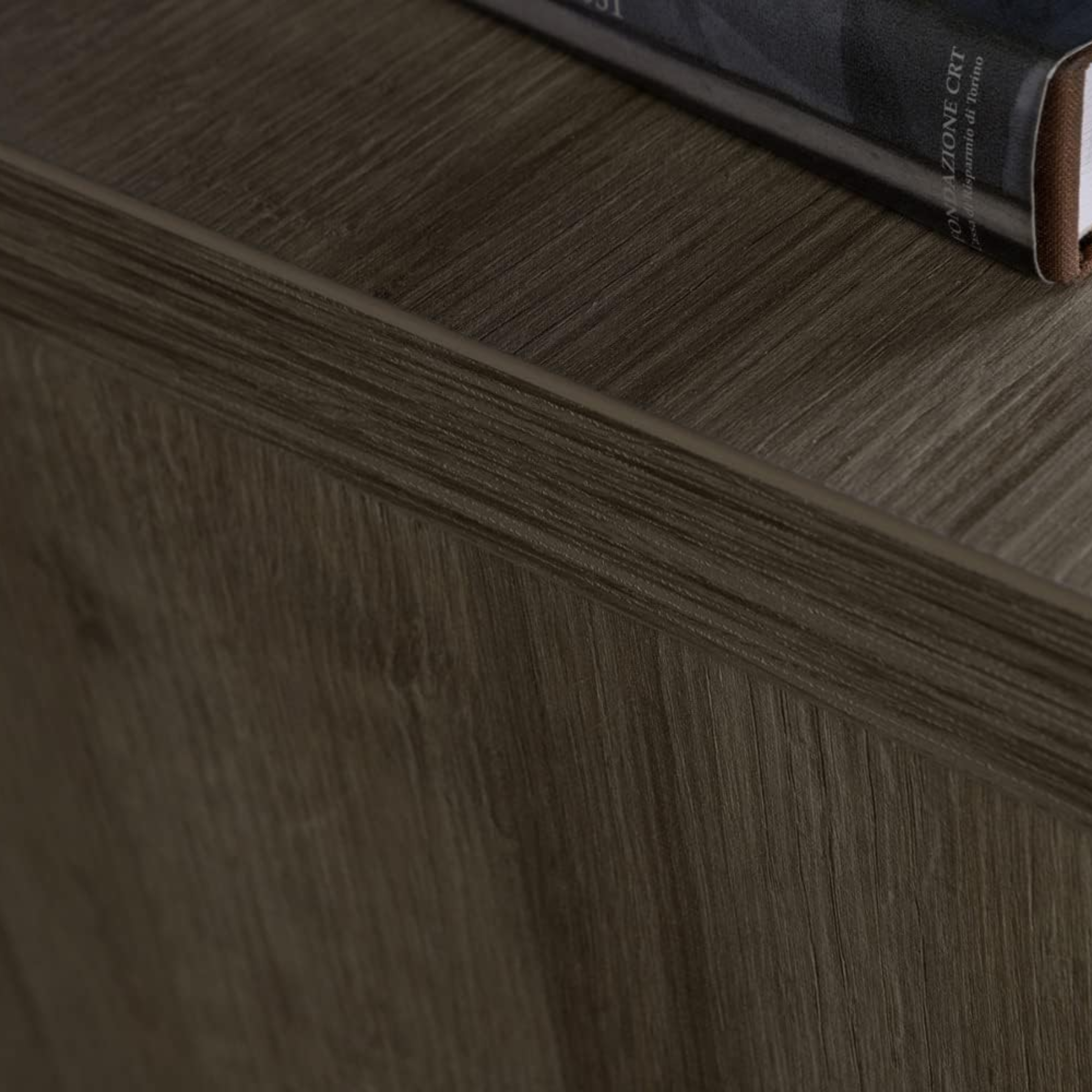 "Rasha" truffle oak desk for a linear and modern office