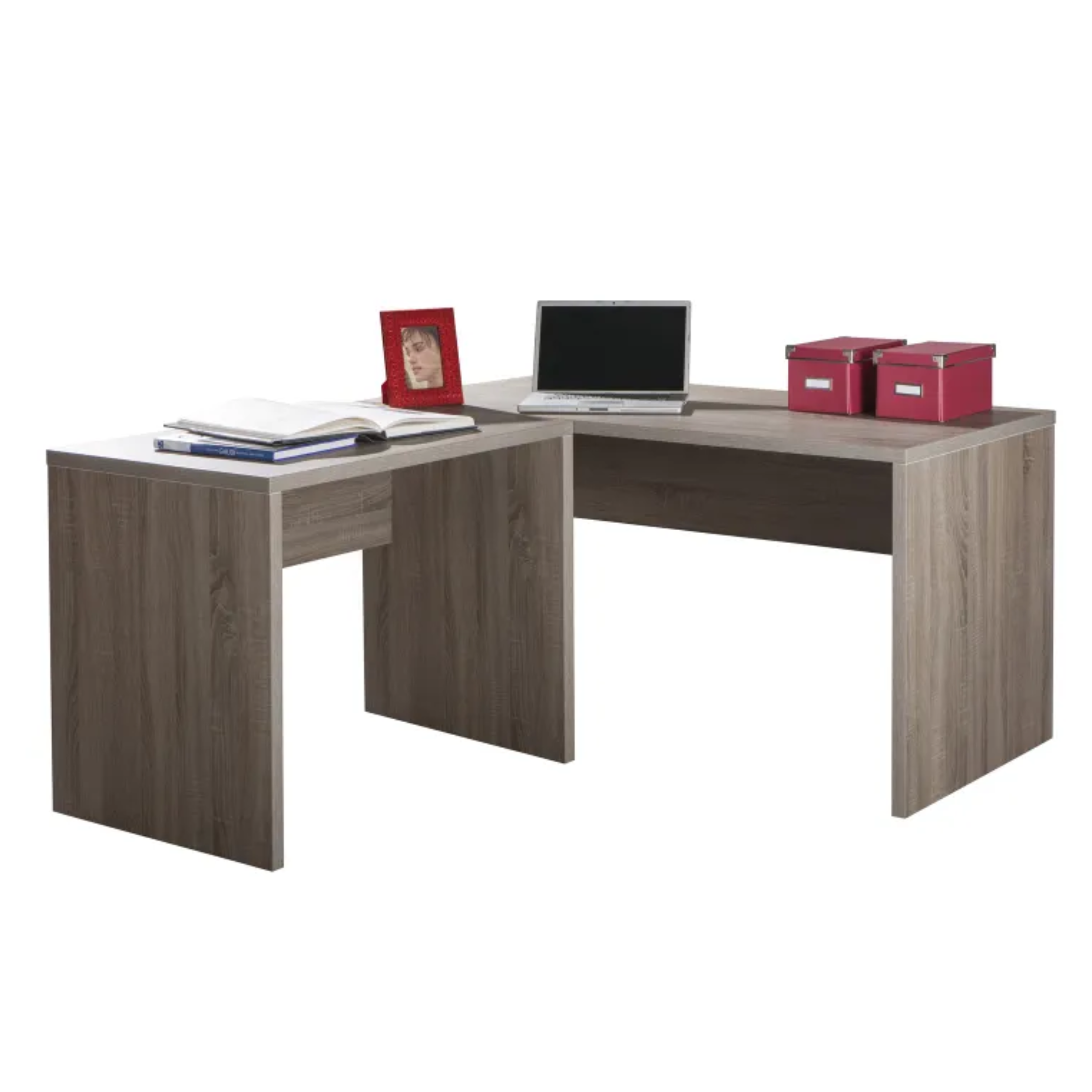 "Rasha" truffle oak desk for a linear and modern office