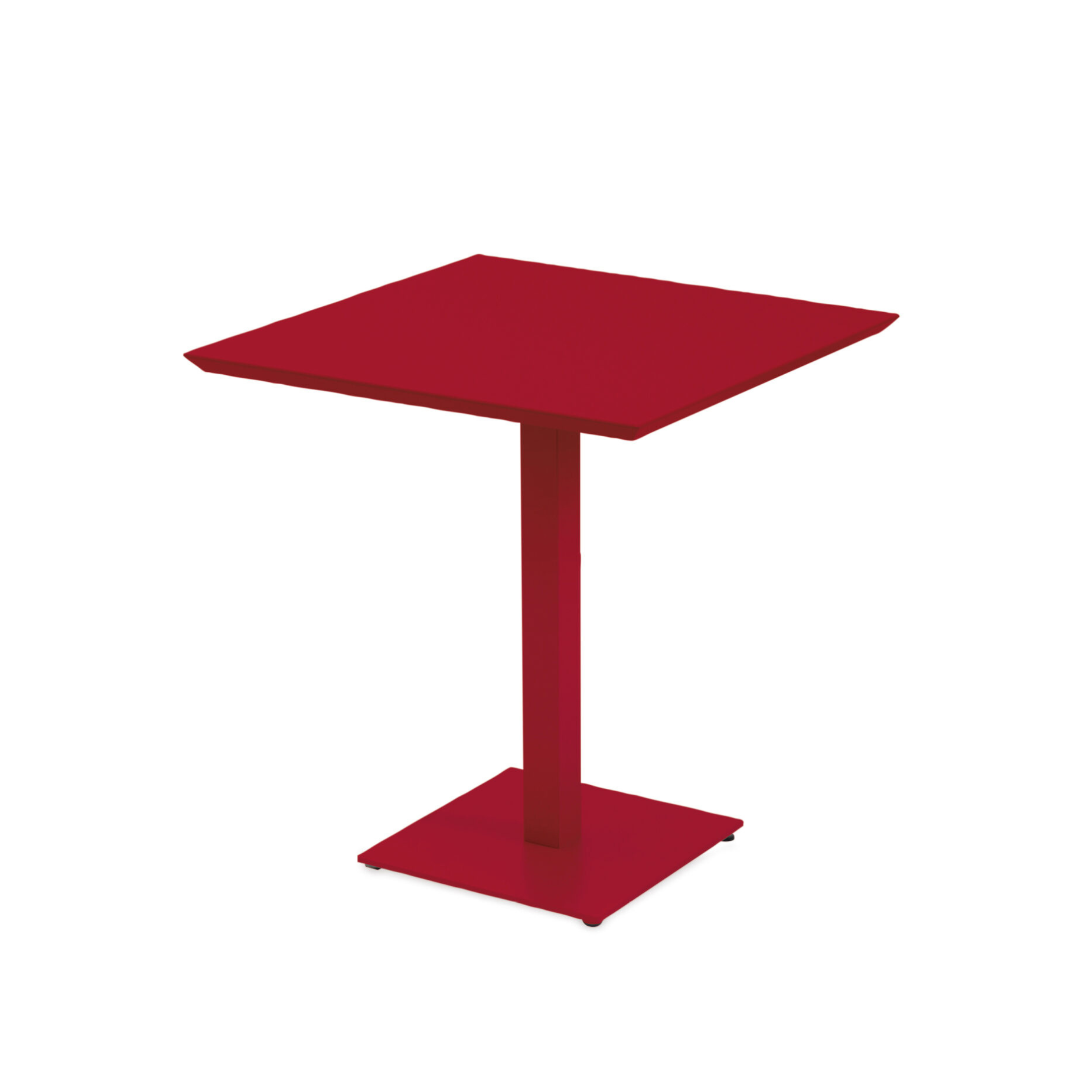 Mogan square galvanized metal garden table, 75 cm high