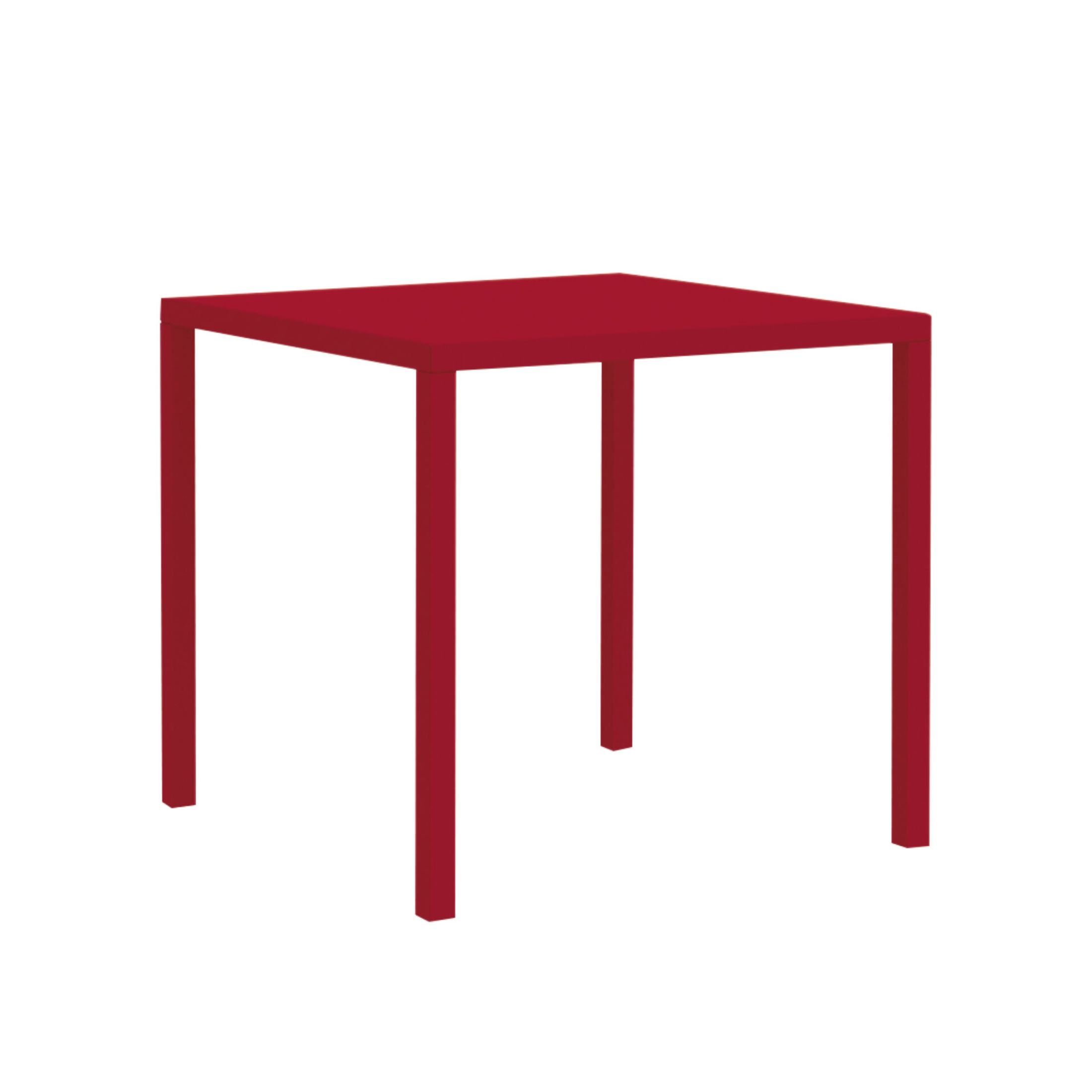 "Quatris" modern fixed square metal table for bars and gardens, stackable, height 75 cm.