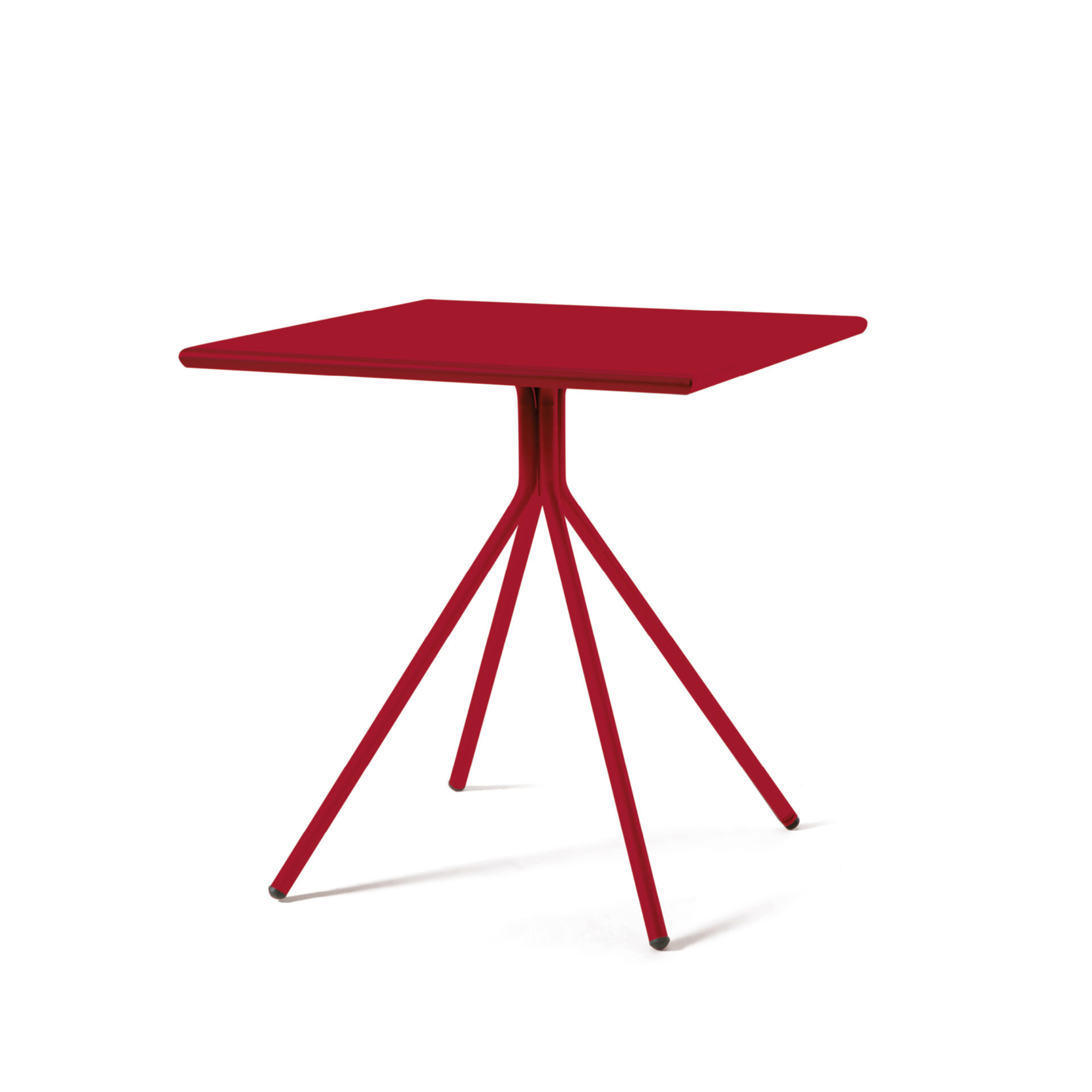 "Twist19" square galvanized metal table for bars and gardens, height 75 cm