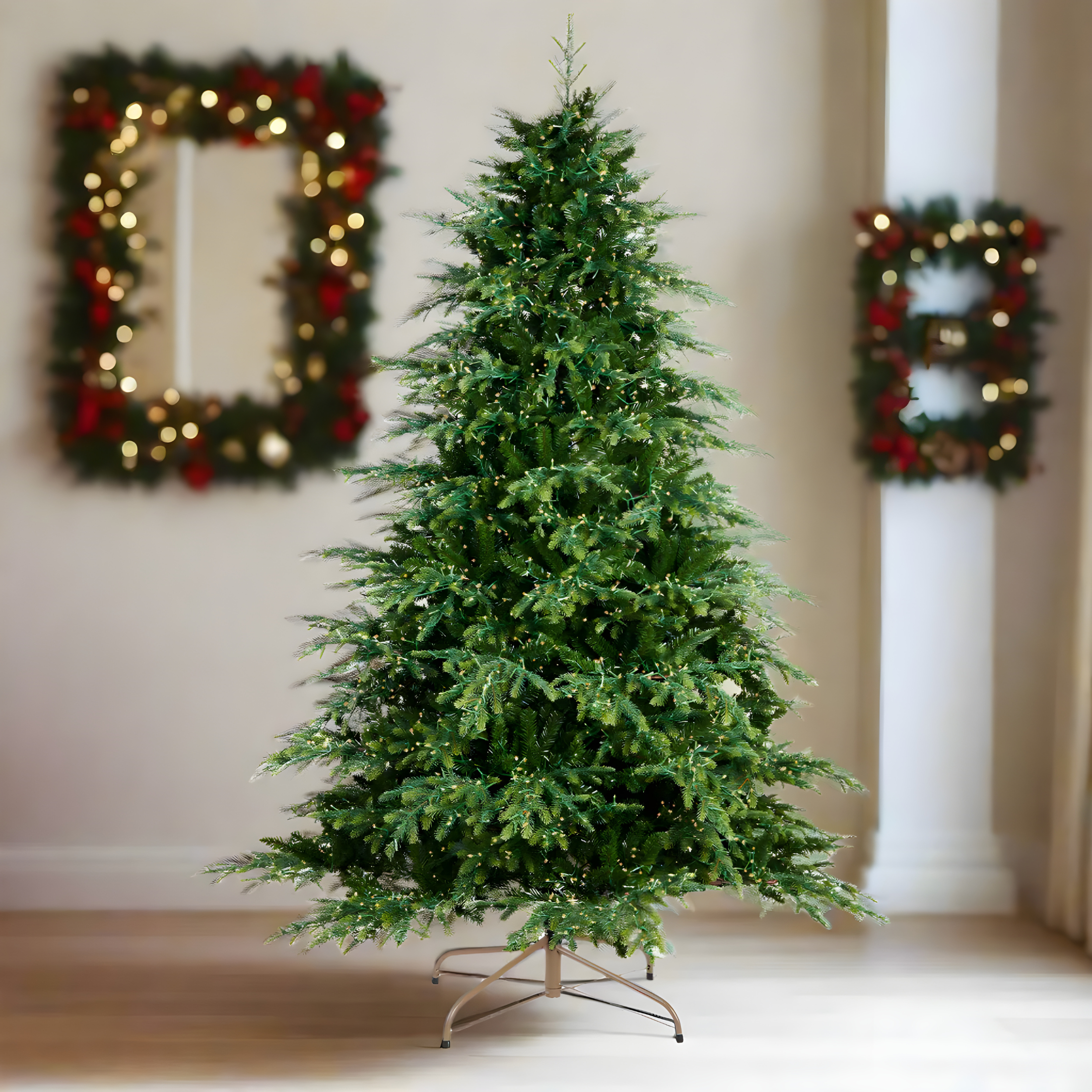 Árbol de Navidad "Rocío" con luces LED en efecto Real Touch PE + PVC de máxima calidad