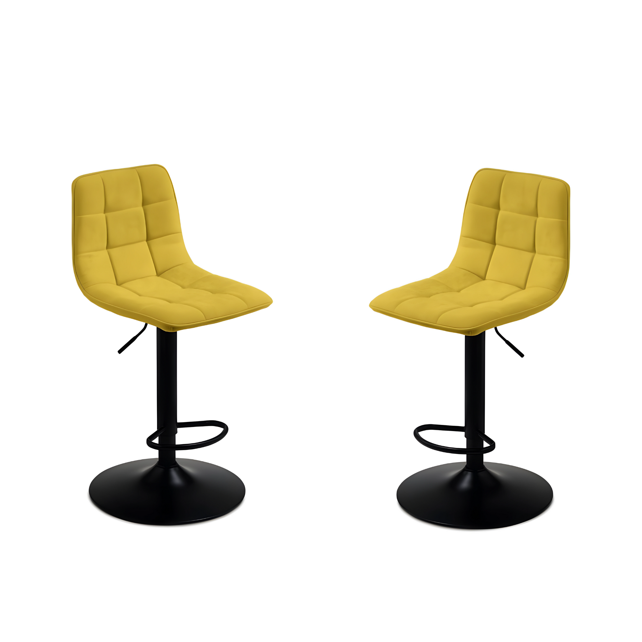 Set of "Milly" fabric stools with padded seat, 45x45 cm, 91h