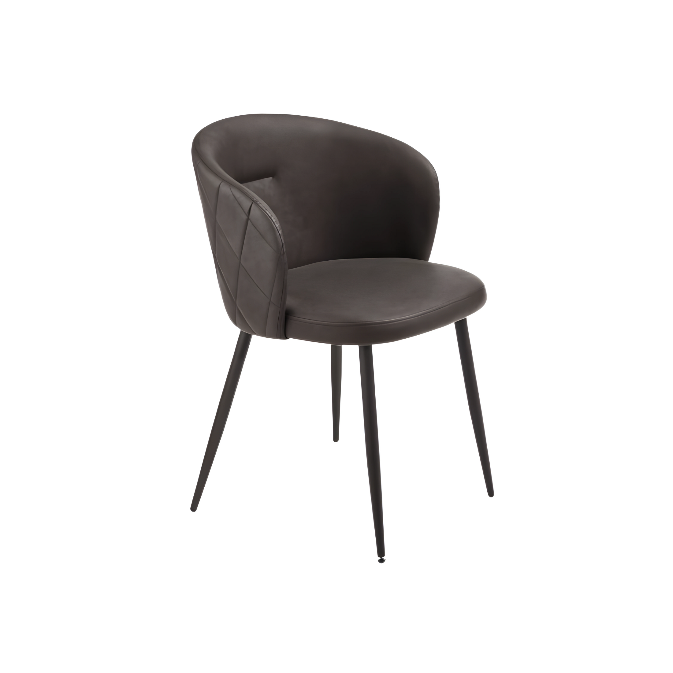 "Boston" dining chair set in eco-leather, 56x55 cm, 78h