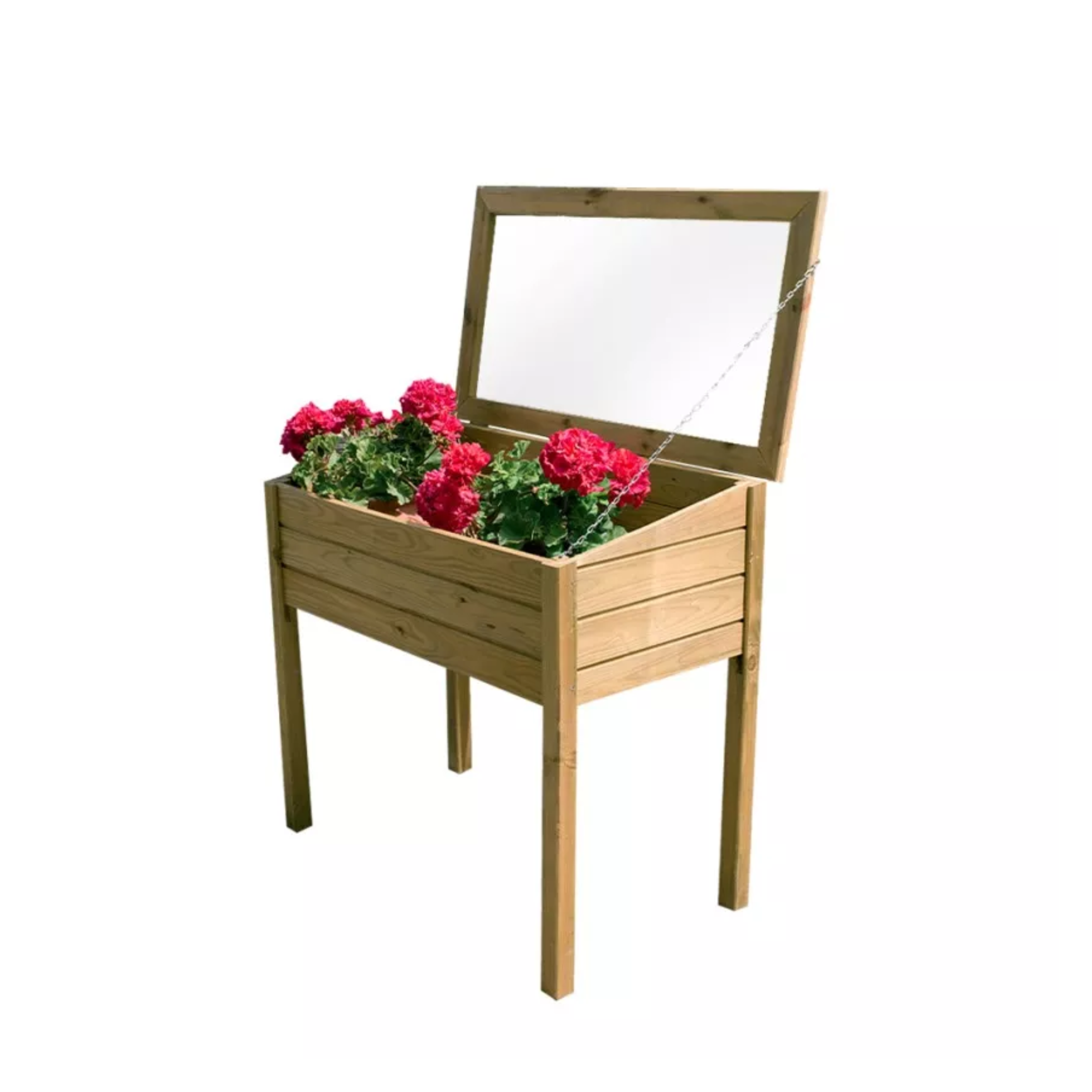 Raised garden planter "Samy" in certified wood, 100x50 cm, 82 cm high