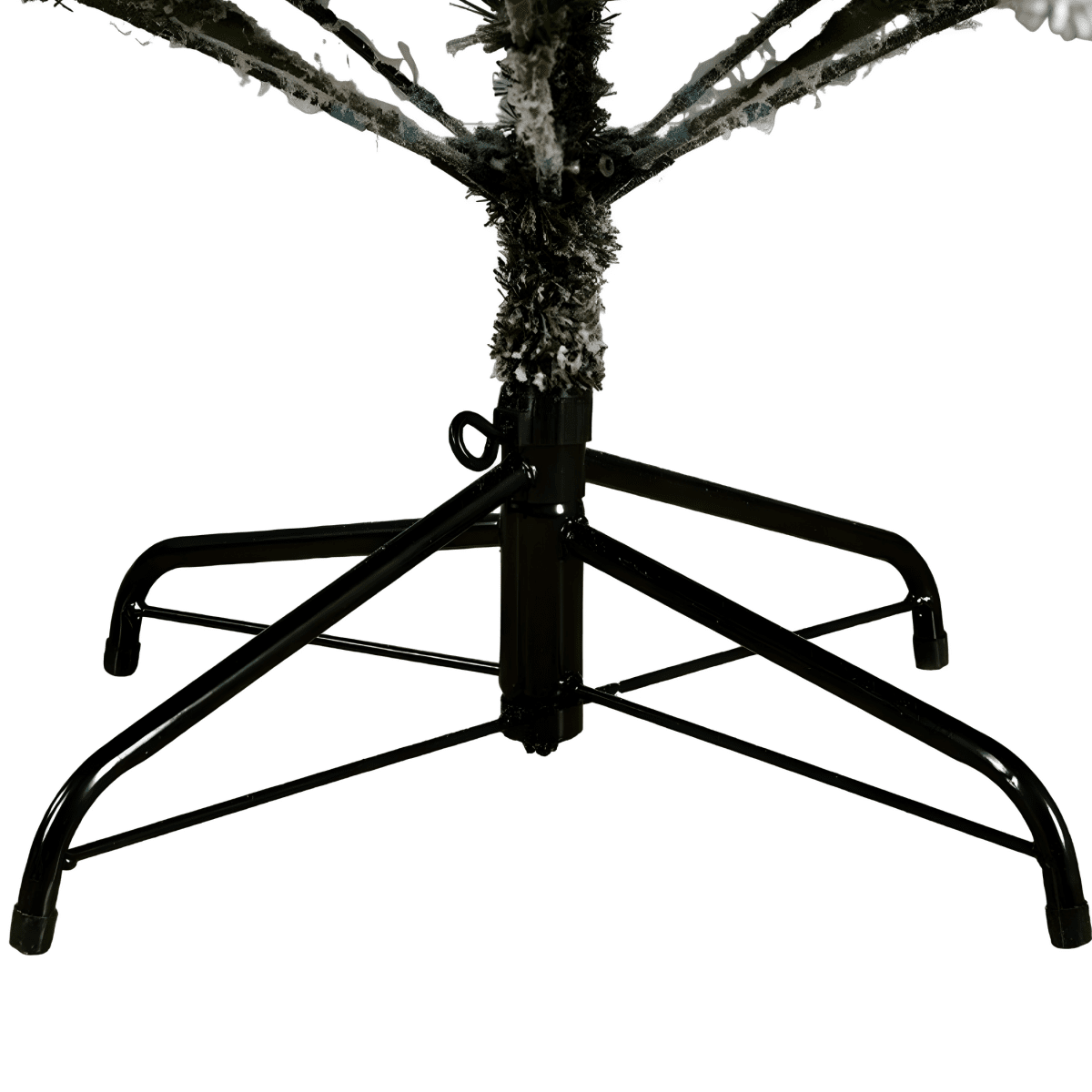 Albero di Natale innevato "Sistem flok" con micro led in PE effetto Real Touch + PVC + Flock - MondoViro