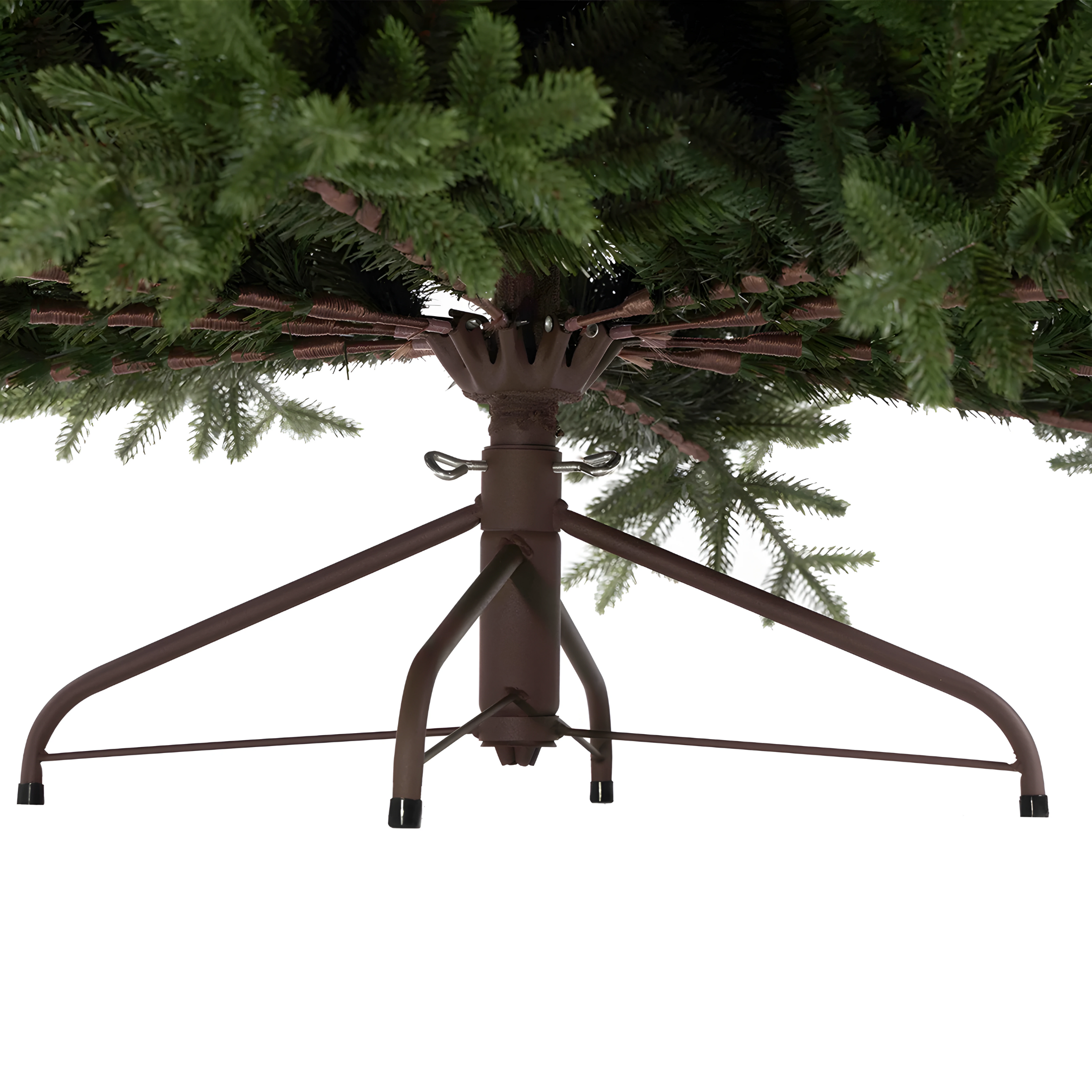 Rudolph Christmas tree with LEDs and brown trunk made of 80% PE with a Real Touch effect.