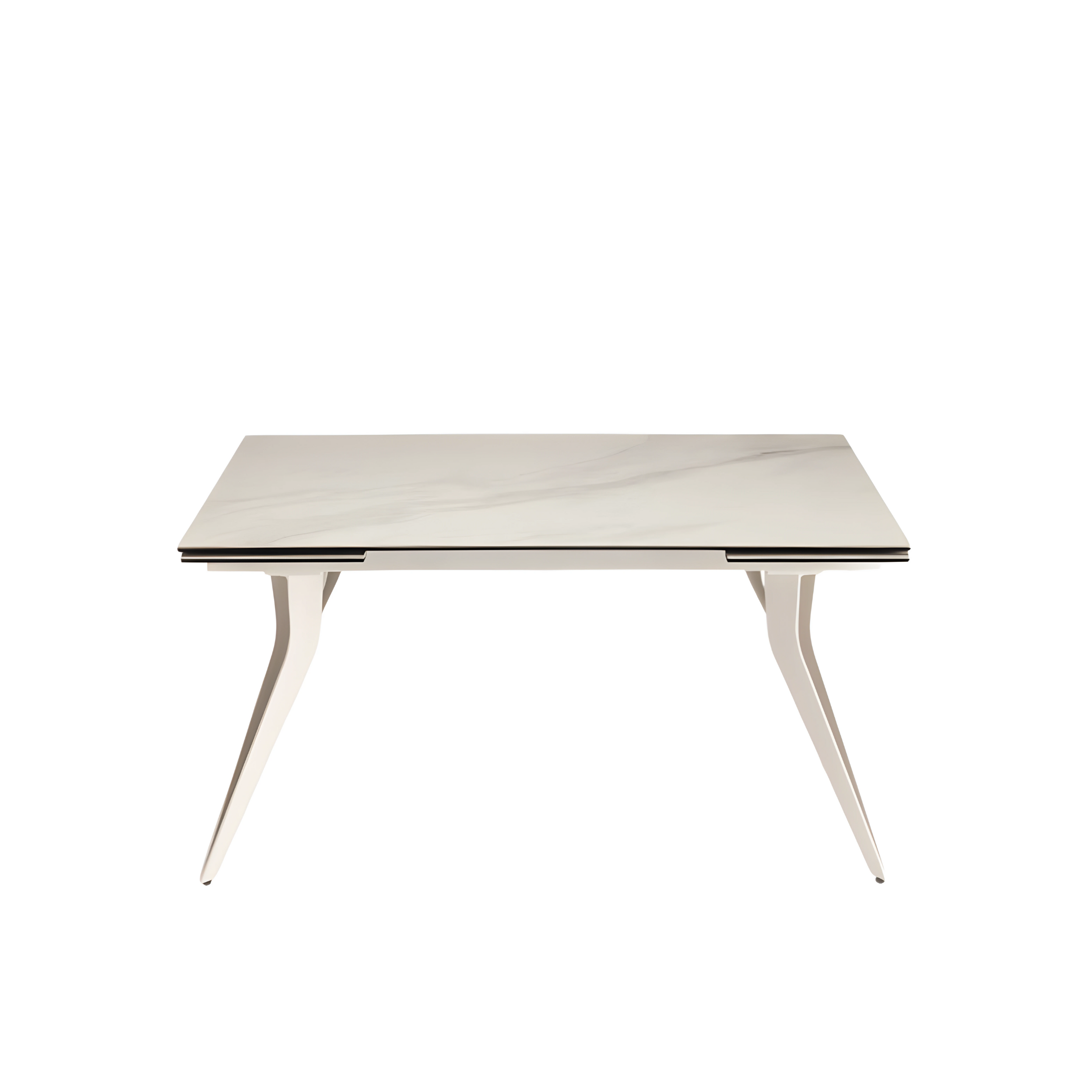 "Artico" extendable table with marble-effect stone top, 160x90 cm, 75 cm high