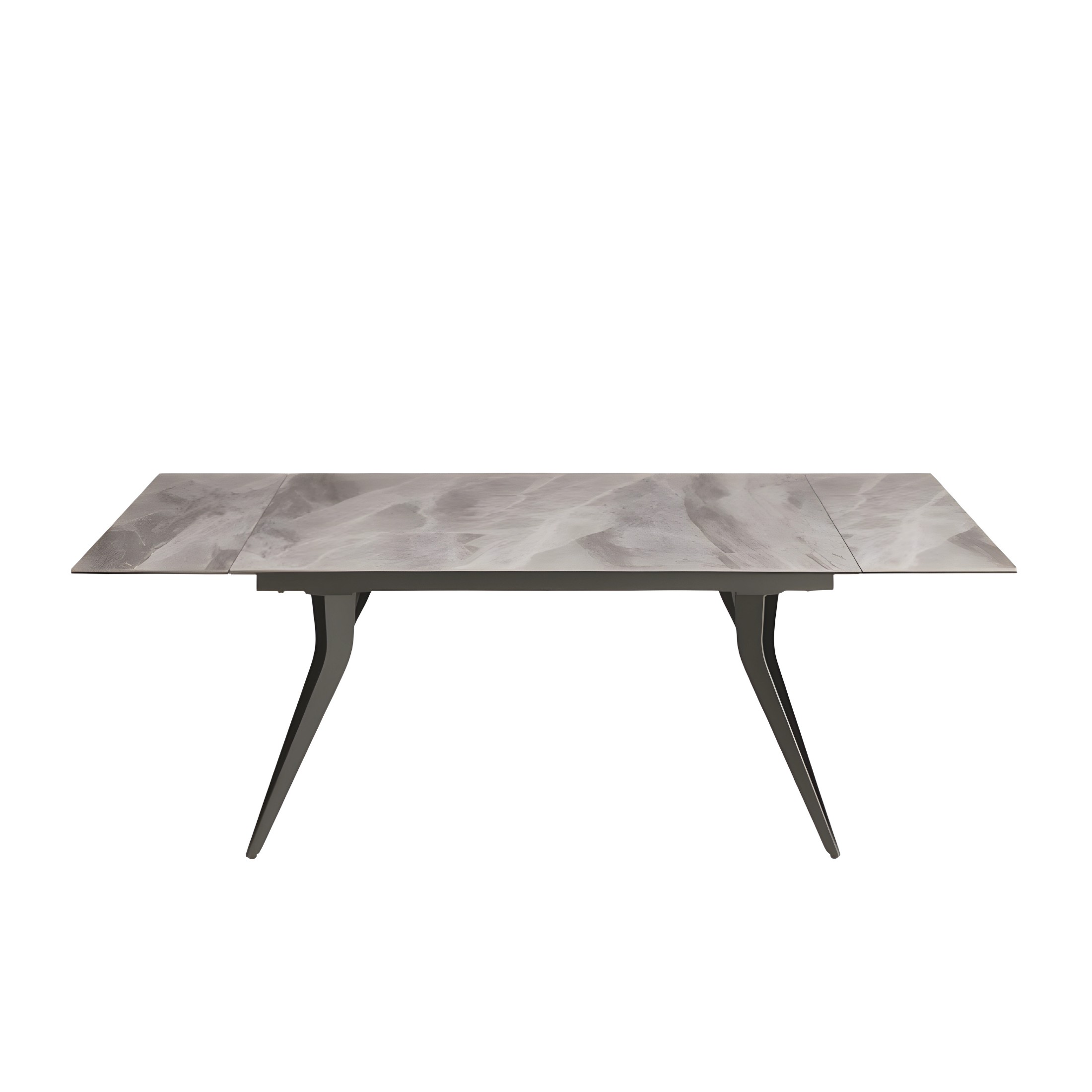 "Artico" extendable table with marble-effect stone top, 160x90 cm, 75 cm high