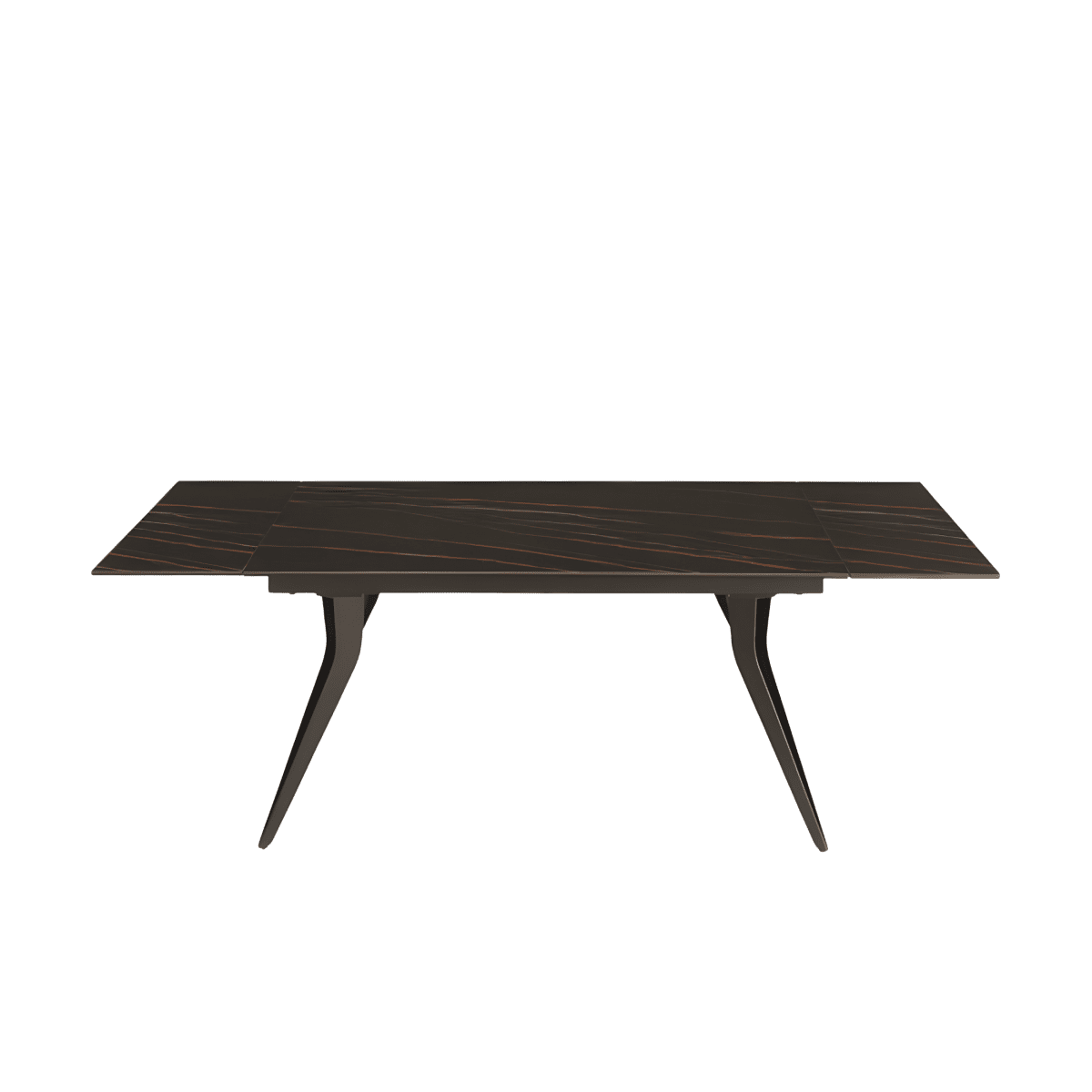 Tavolo allungabile "Artico" con piano in pietra effetto marmo cm 160x90 75h - MondoViro