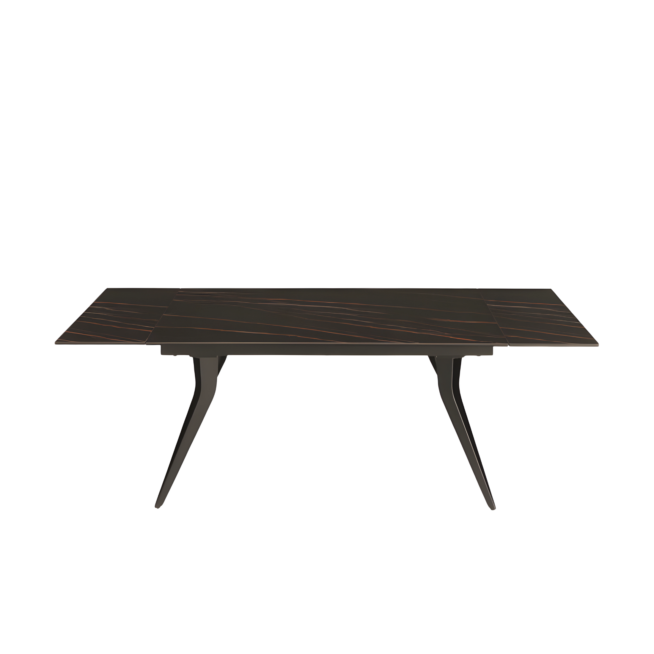 "Artico" extendable table with marble-effect stone top, 160x90 cm, 75 cm high