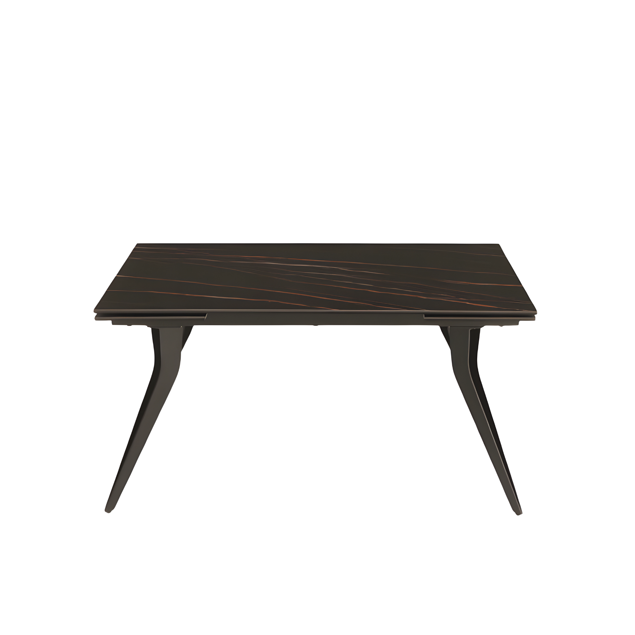 "Artico" extendable table with marble-effect stone top, 160x90 cm, 75 cm high