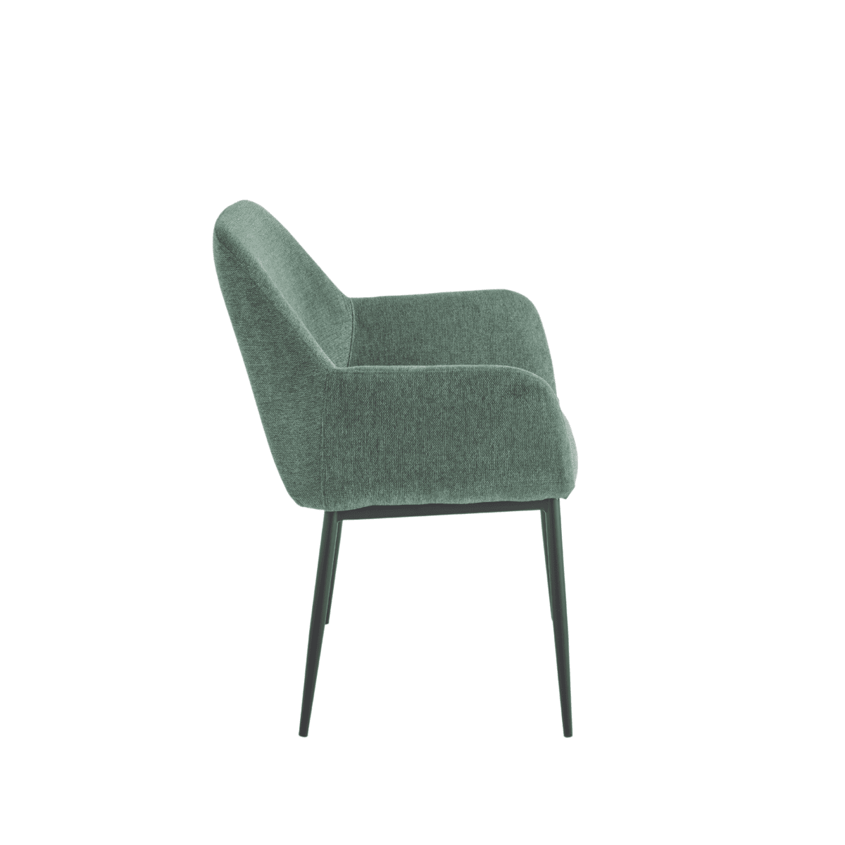 Set di sedie da pranzo "Petalo" imbottite in tessuto con struttura in metallo verniciato cm 58x61 84h - MondoViro