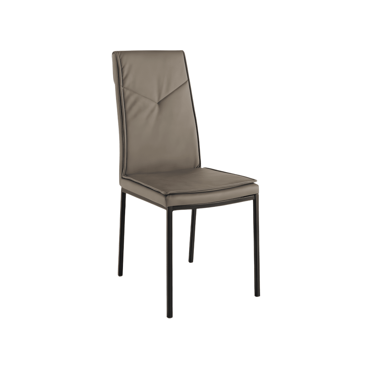 Set di sedie da pranzo "Giselle" in ecopelle con base in metallo cm 42x60 100h - MondoViro