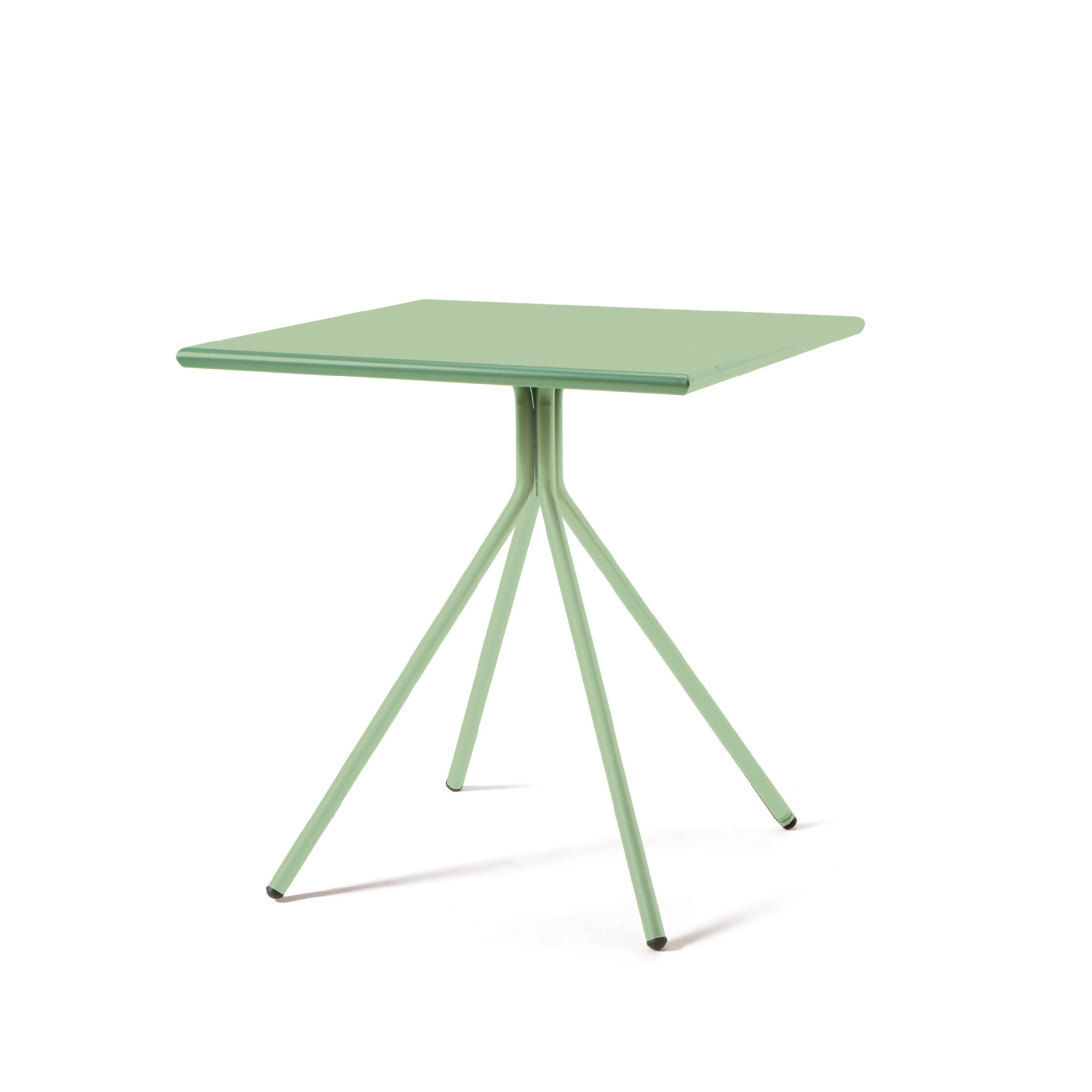 "Twist19" square galvanized metal table for bars and gardens, height 75 cm