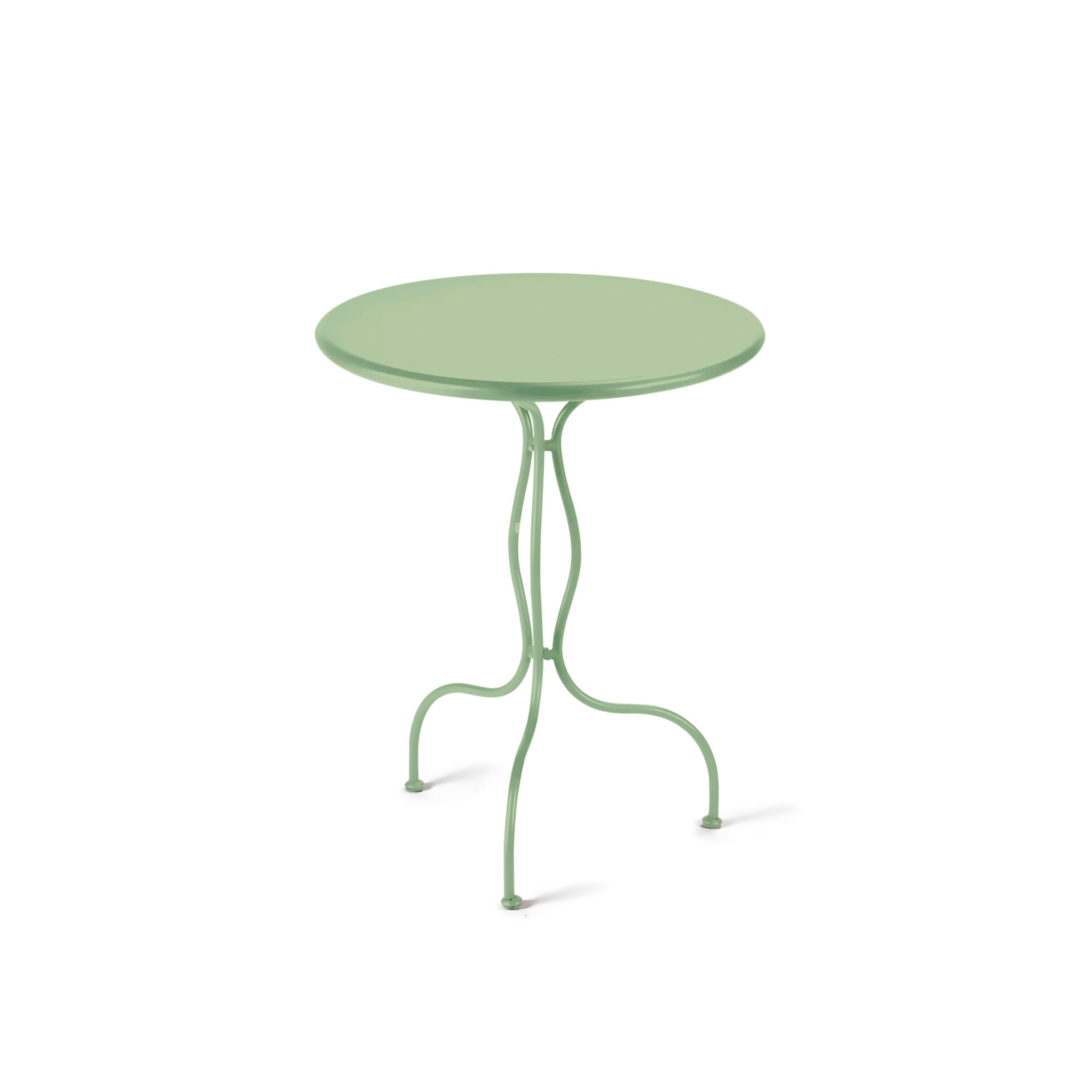 Round galvanized metal table "Rondò" for bars and gardens, dismountable, 60x60 cm, 75 cm high