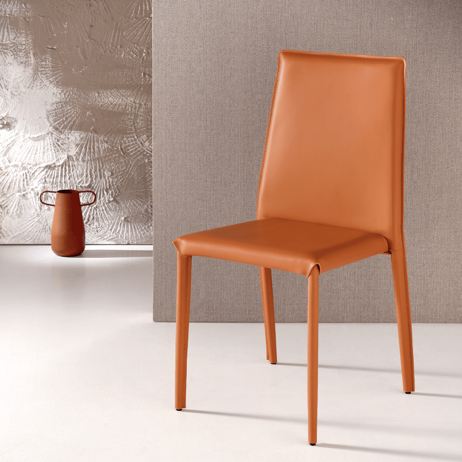 Set di sedie imbottite "Lina" in interamente rivestita in similcuoio cm 50x43 88h - MondoViro