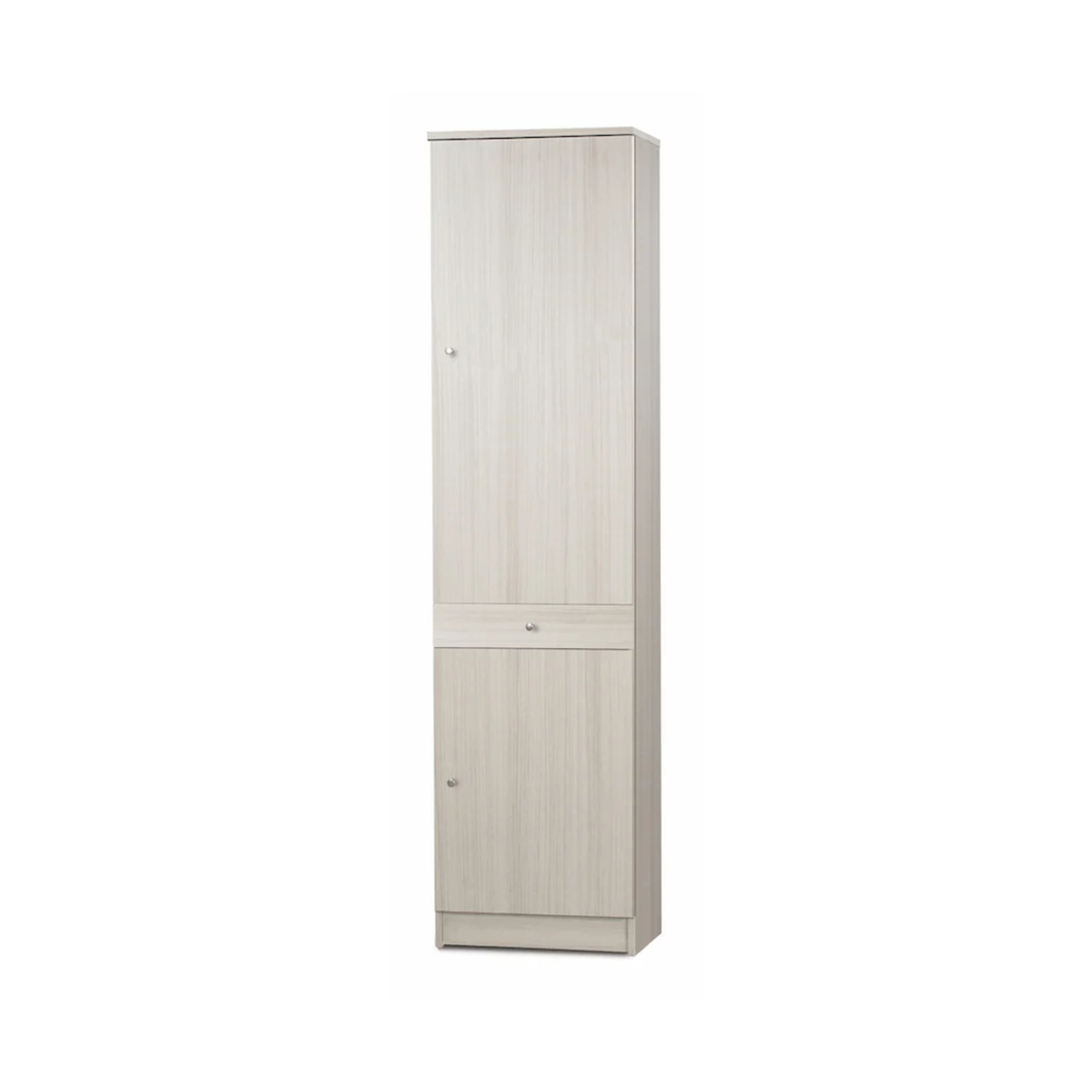 "Country" column cabinet with 2 wooden doors and 1 drawer, 46x34 cm, 183 cm high