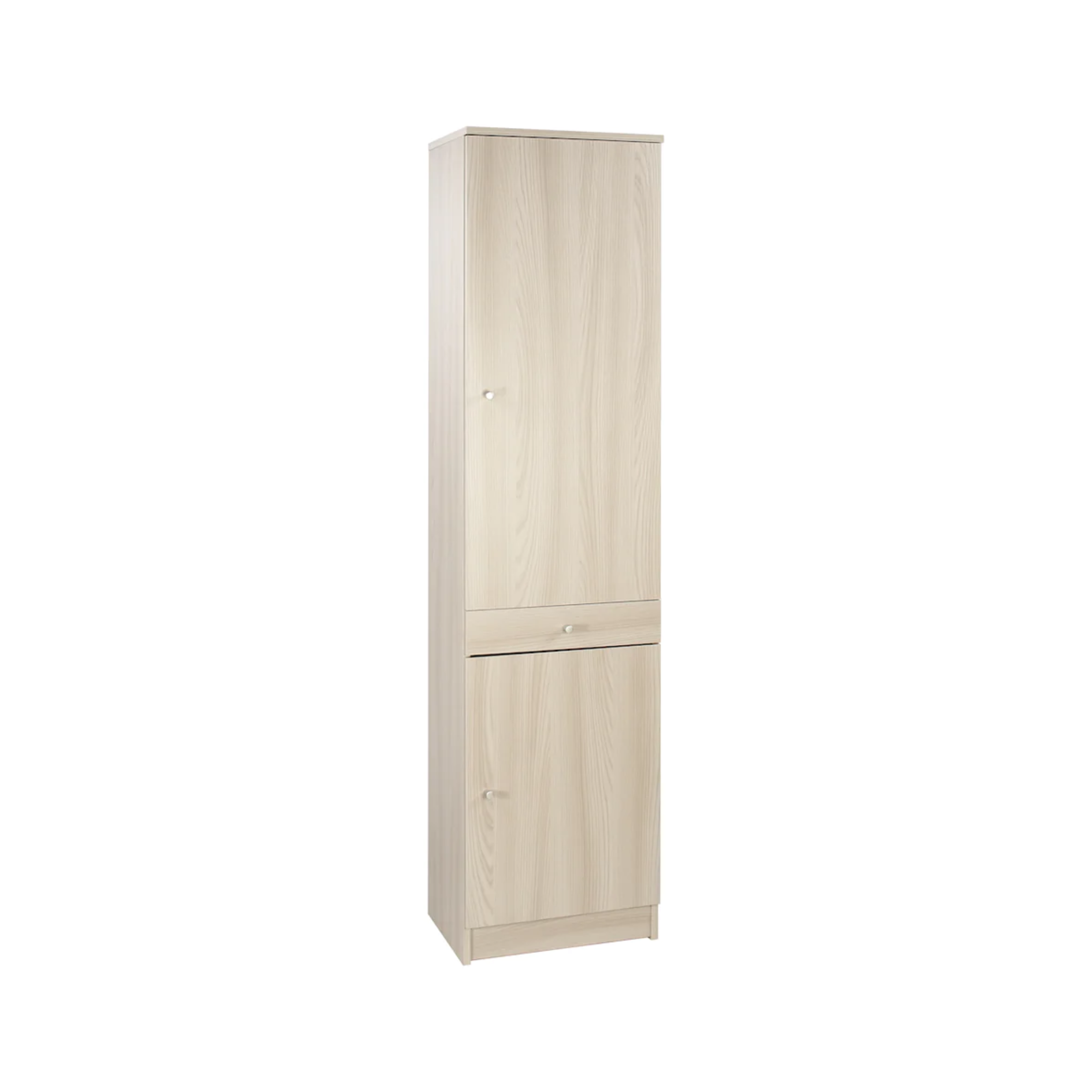 "Country" column cabinet with 2 wooden doors and 1 drawer, 46x34 cm, 183 cm high