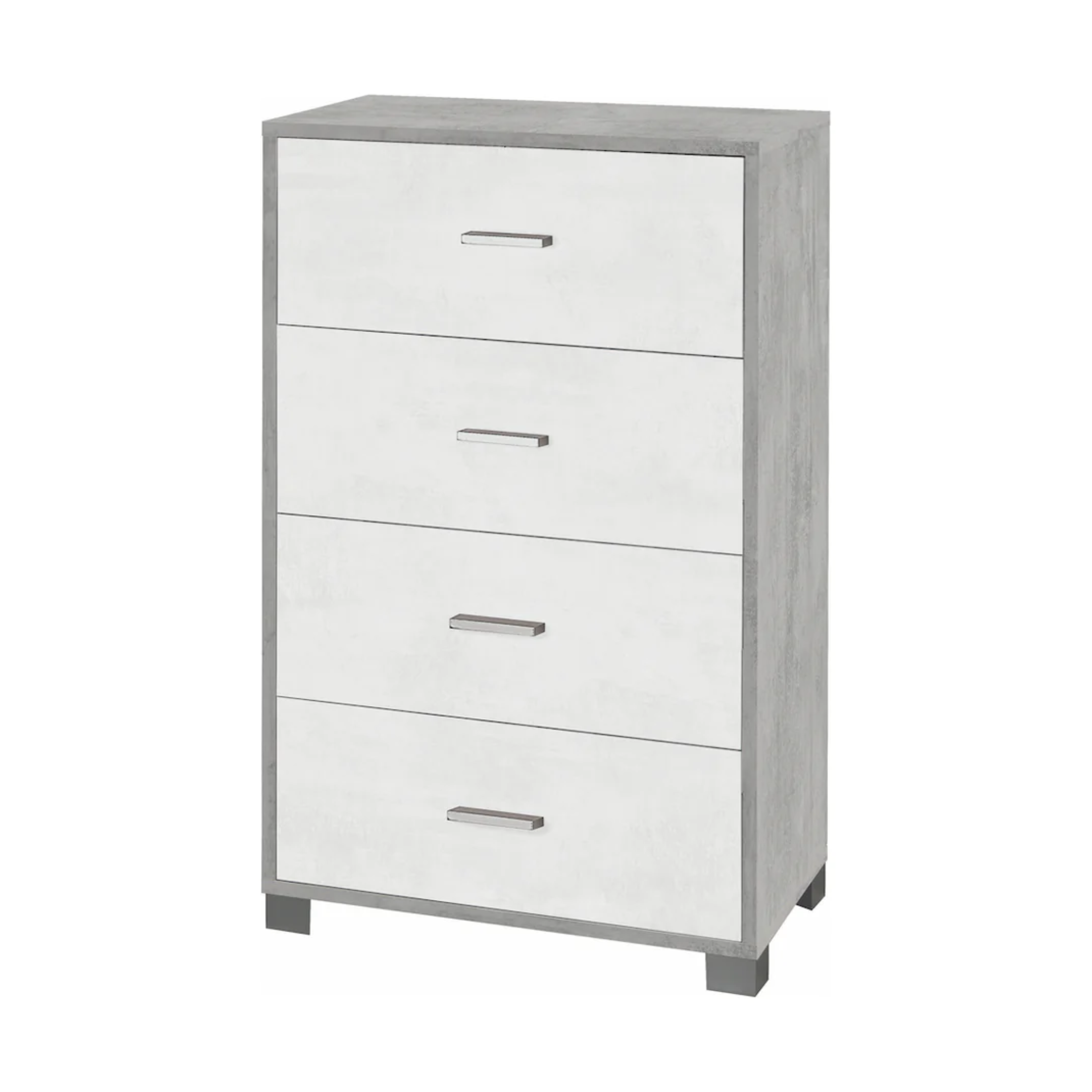 "Clara" 4-drawer wooden cabinet with feet, 70x41 cm, 112 cm high