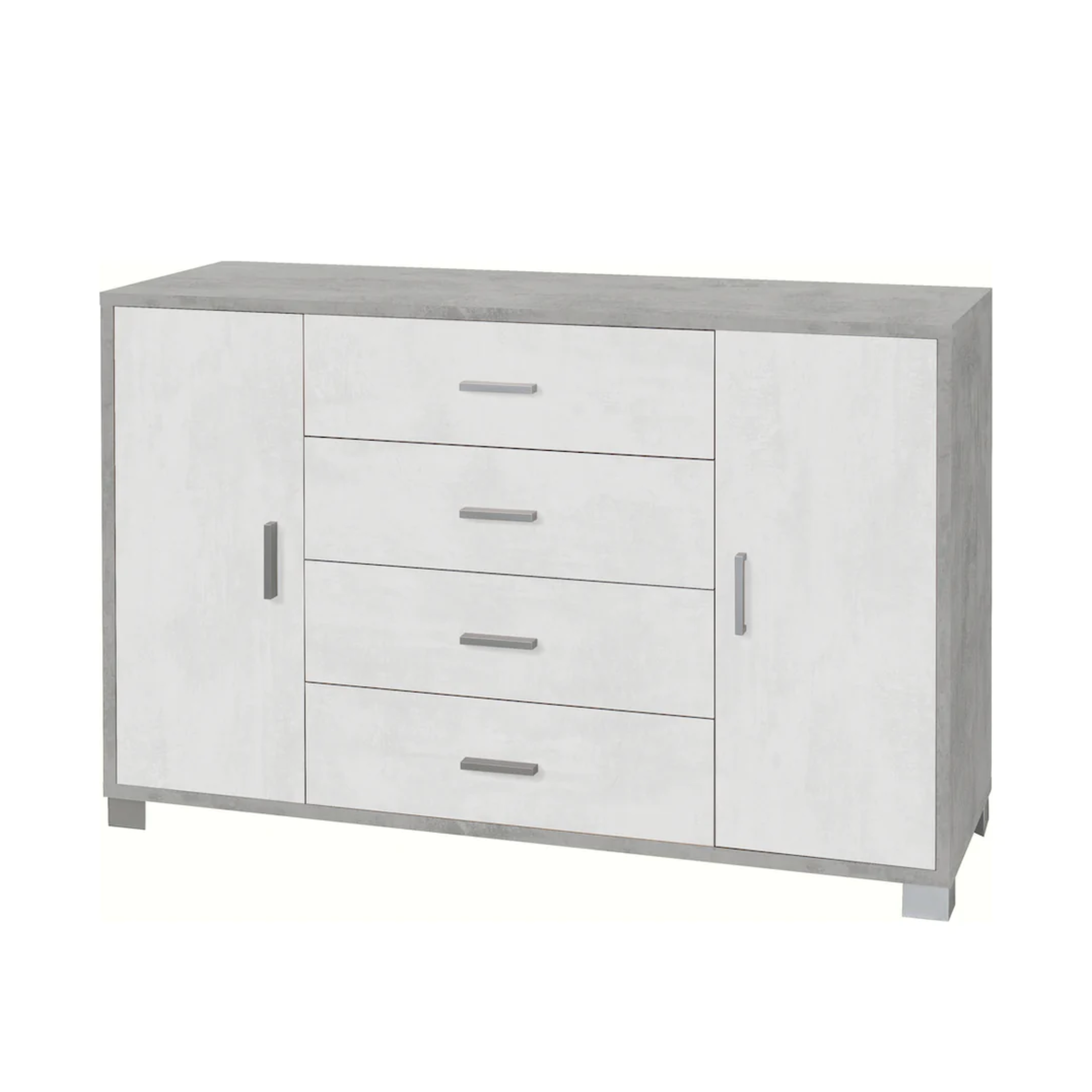 "Romeo" wooden entrance hall unit with 4 drawers and 2 doors, 136x41 cm, 86 cm high