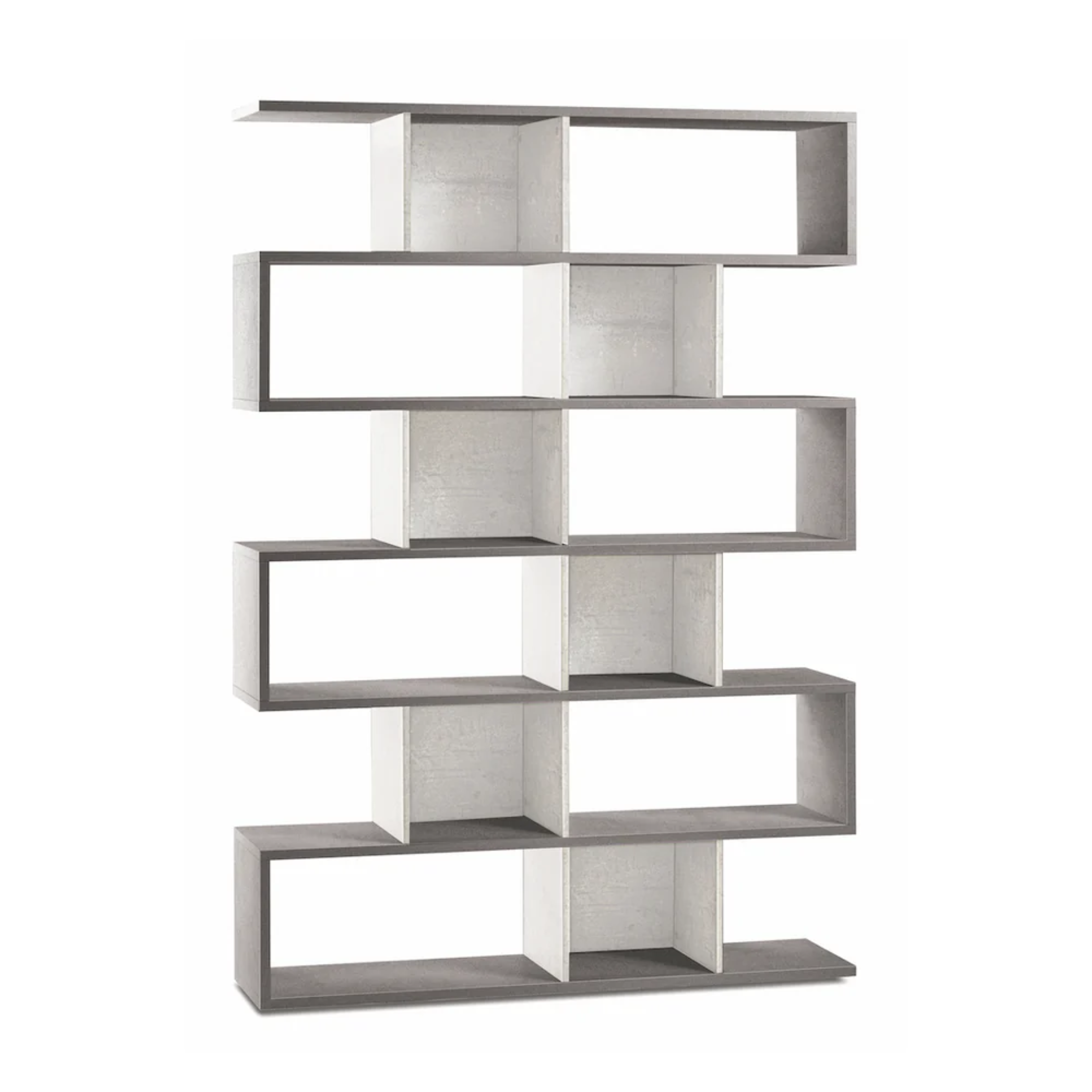 "Freud" modern modular 6-tier dividing bookcase, 150x37 cm, 215 cm high