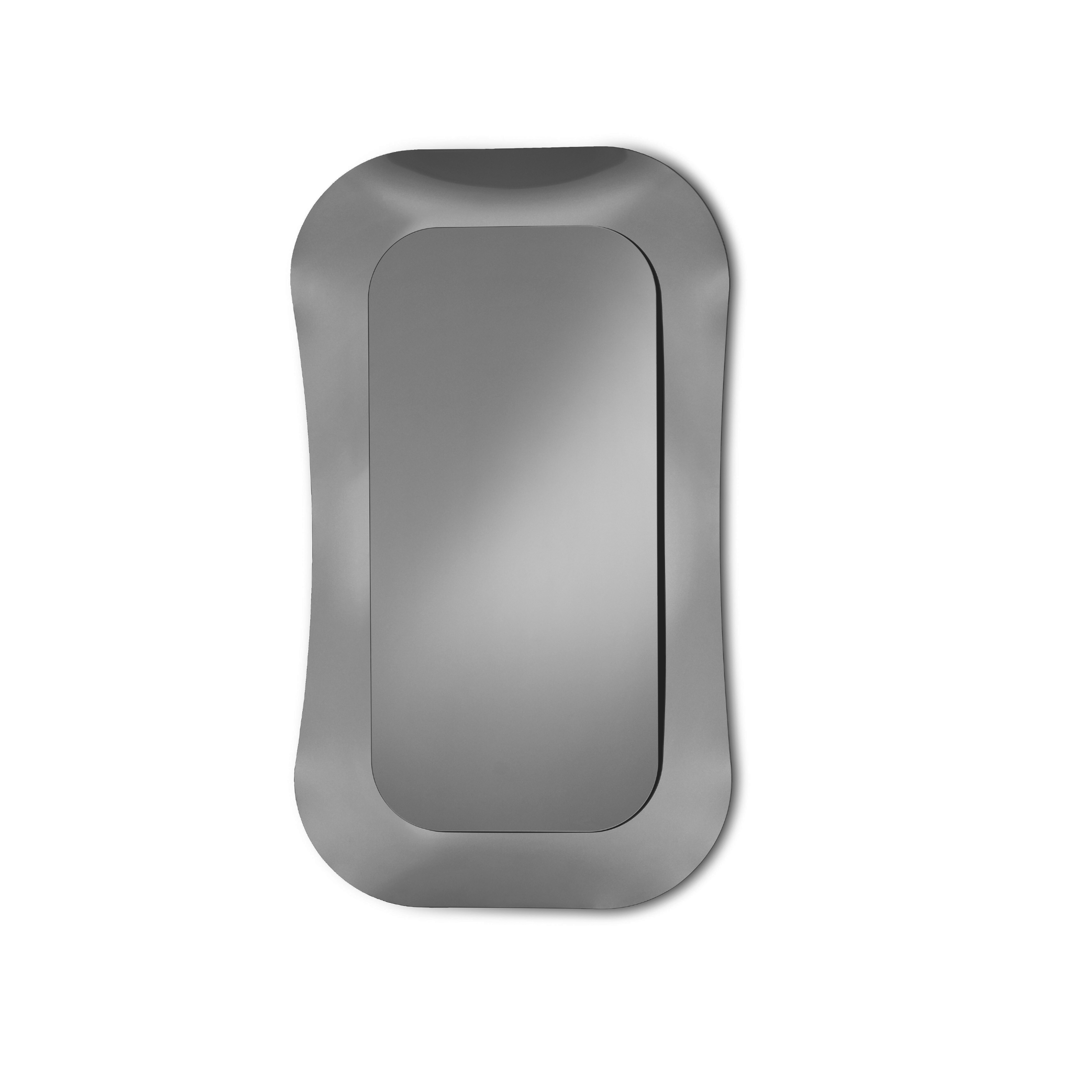 Modern wall mirror "Indi" with elegant fused glass frame