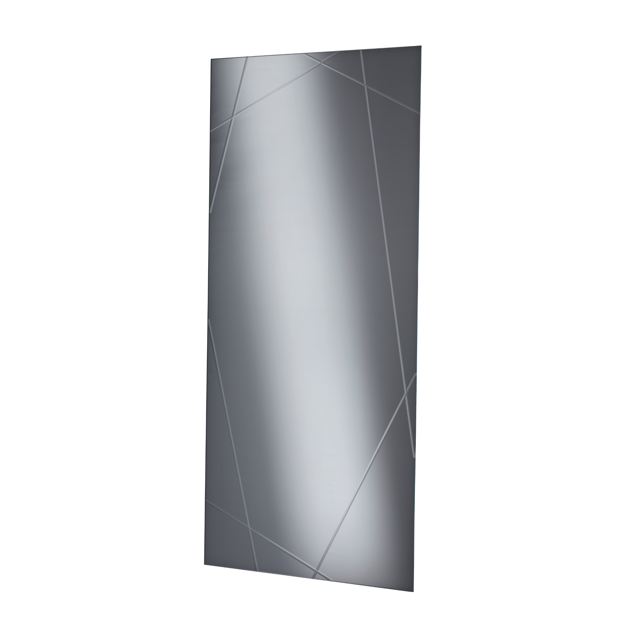 "Nilufar" modern wall mirror with laser engravings, 70x160 cm.