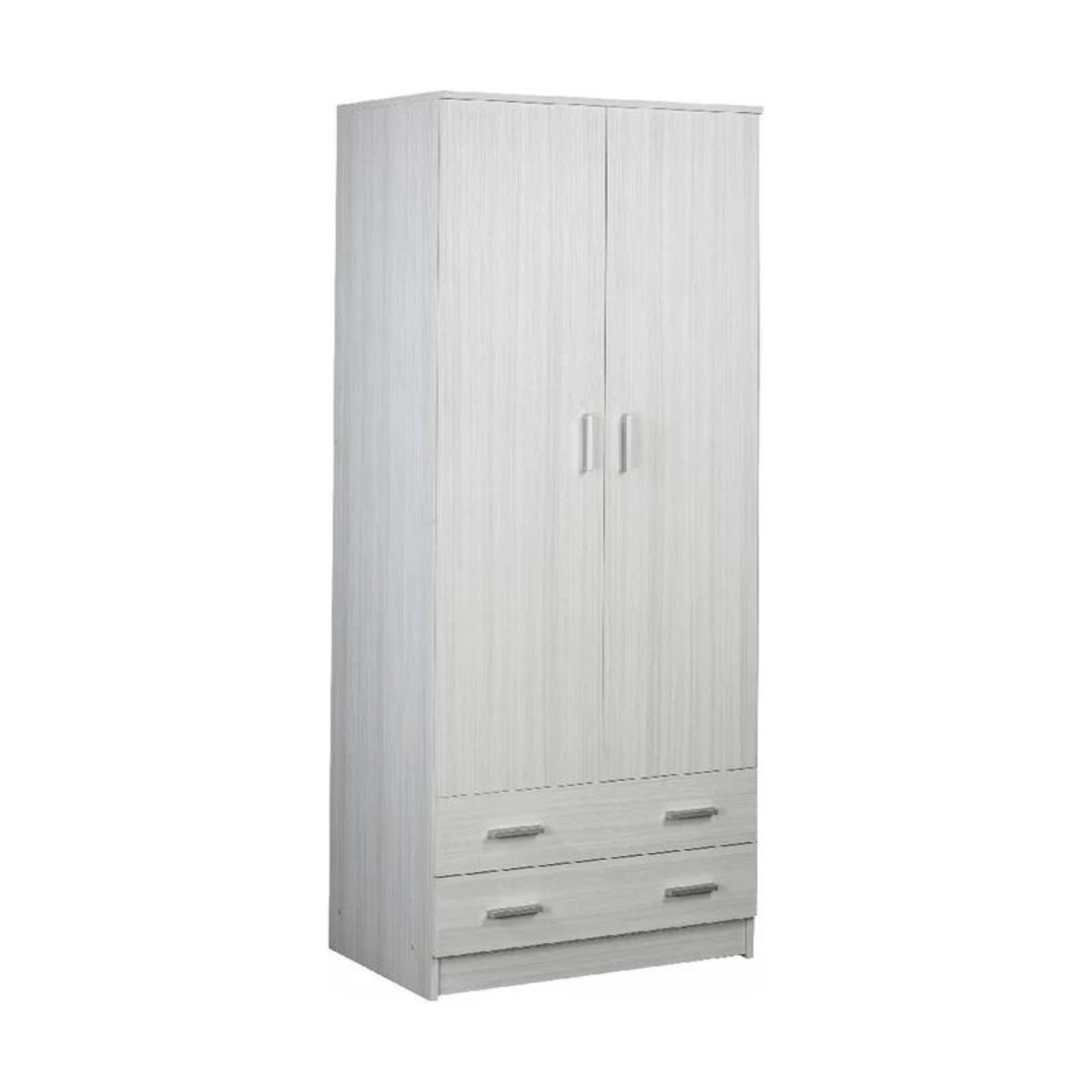 Armadio guardaroba moderno "Bozza" in legno 2 ante e 2 cassetti cm 77x52 182h