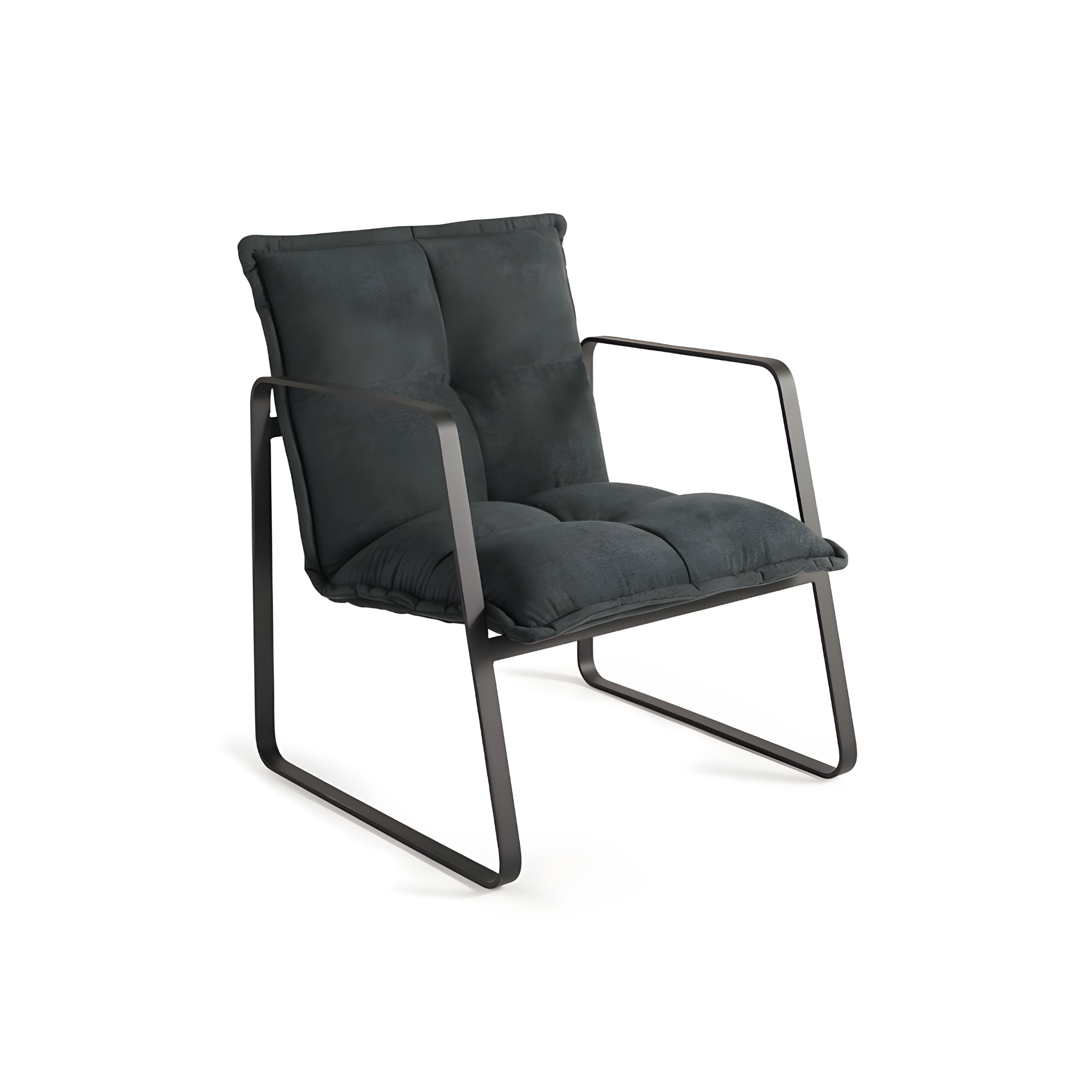 Modern "Axel" fabric armchair with metal frame, 68x65 cm, 78h