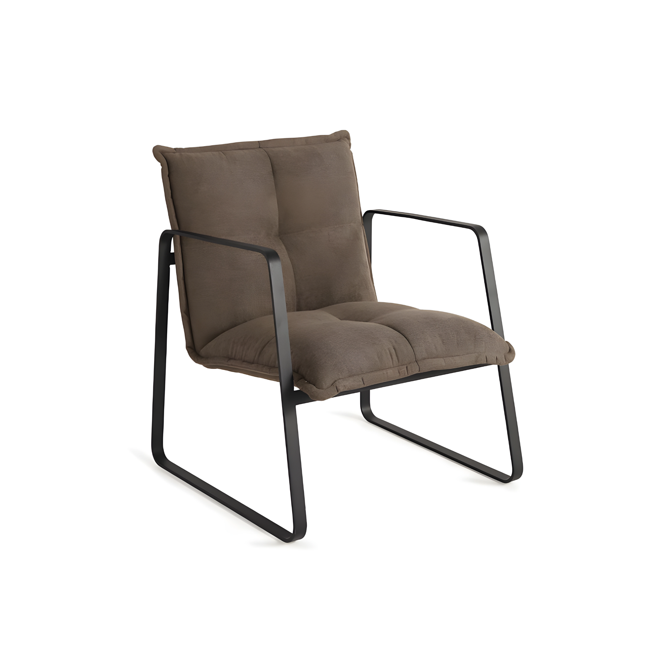 Modern "Axel" fabric armchair with metal frame, 68x65 cm, 78h