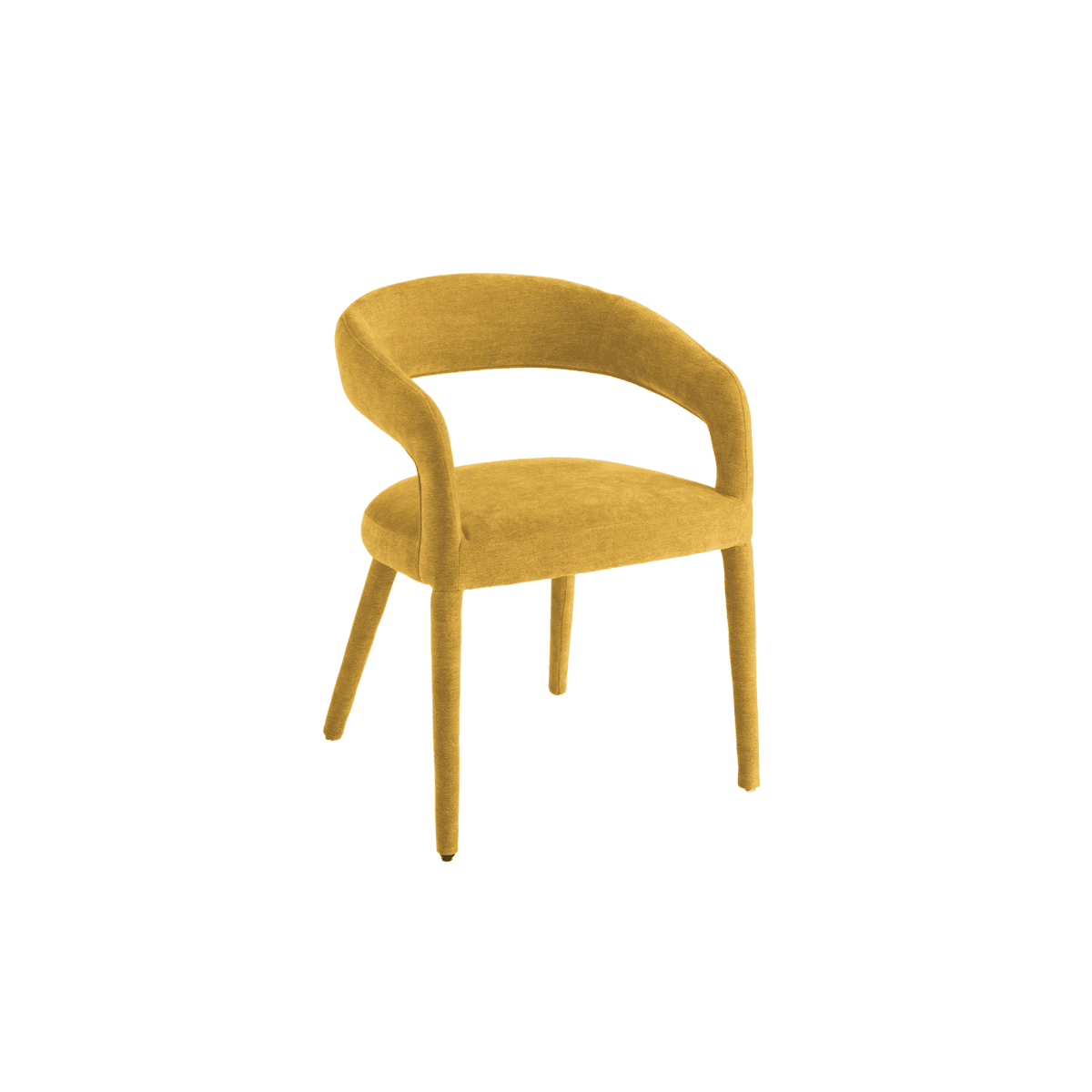 Set di sedie "Voltris" imbottite in tessuto bouclé con gambe rivestite in tessuto cm 55x57 76h - MondoViro